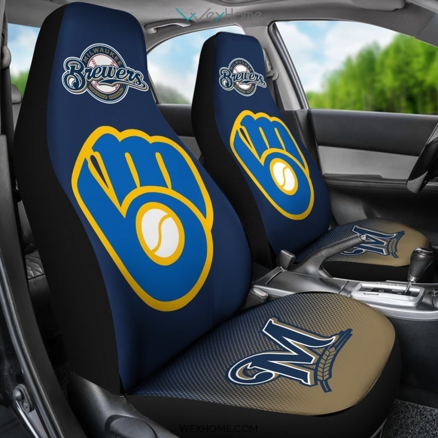 New Fashion Fantastic Milwaukee Brewers Car Seat Covers - Famjoys New Fashion Fantastic Milwaukee Brewers Car Seat Covers - Famjoys