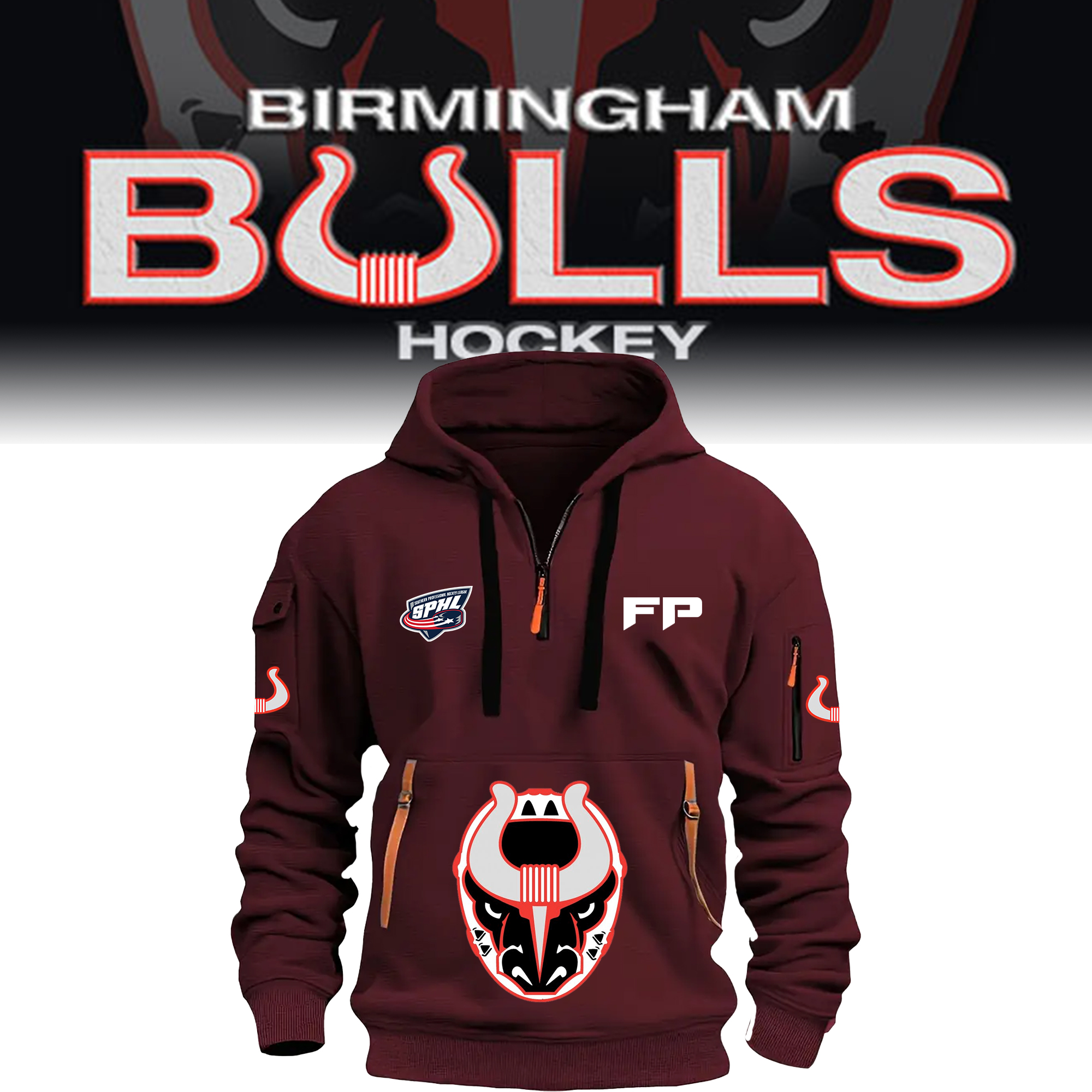 New Hoodie Birmingham Bulls 2024 - Famjoys New Hoodie Birmingham Bulls 2024 - Famjoys