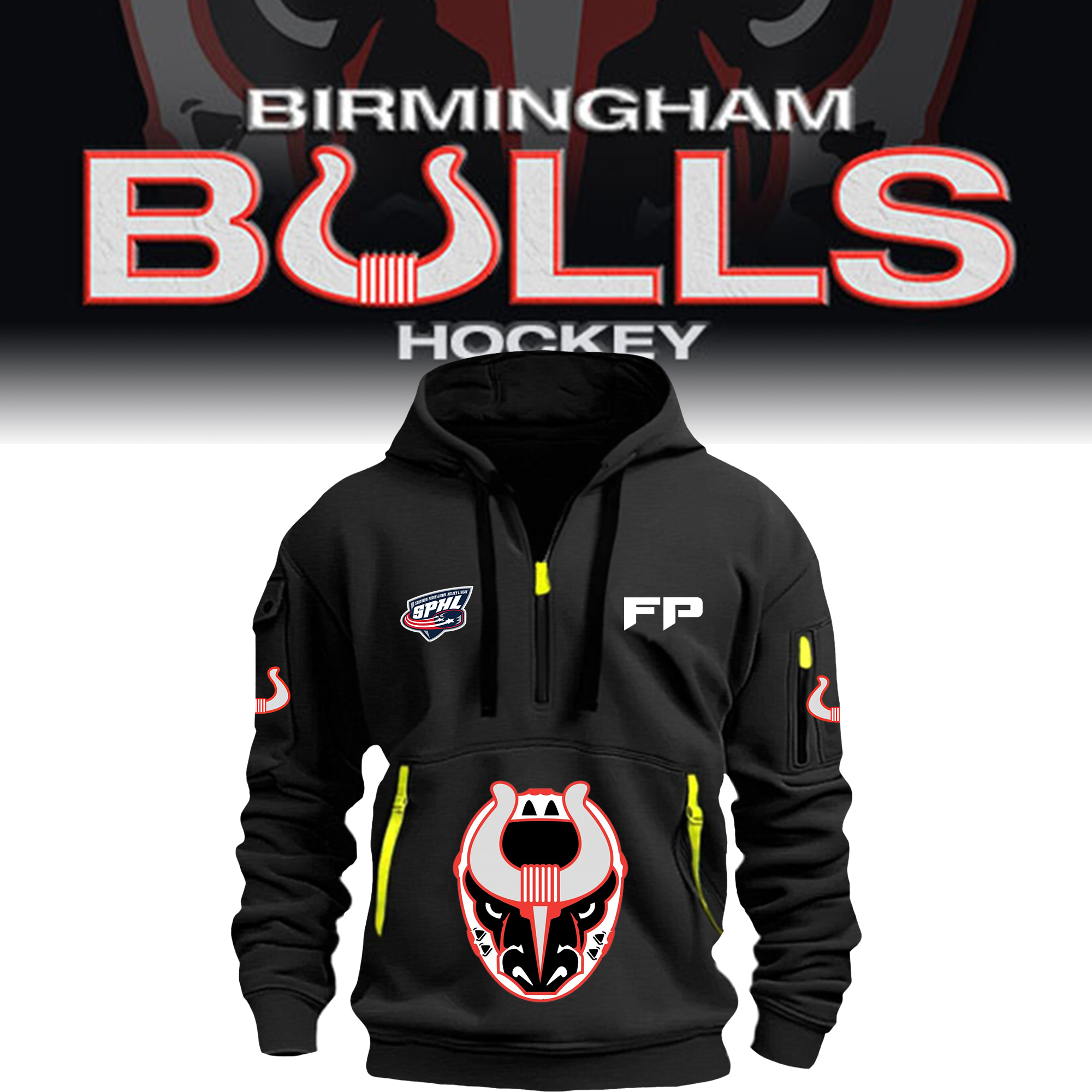 New Hoodie Birmingham Bulls 2024 - Famjoys New Hoodie Birmingham Bulls 2024 - Famjoys