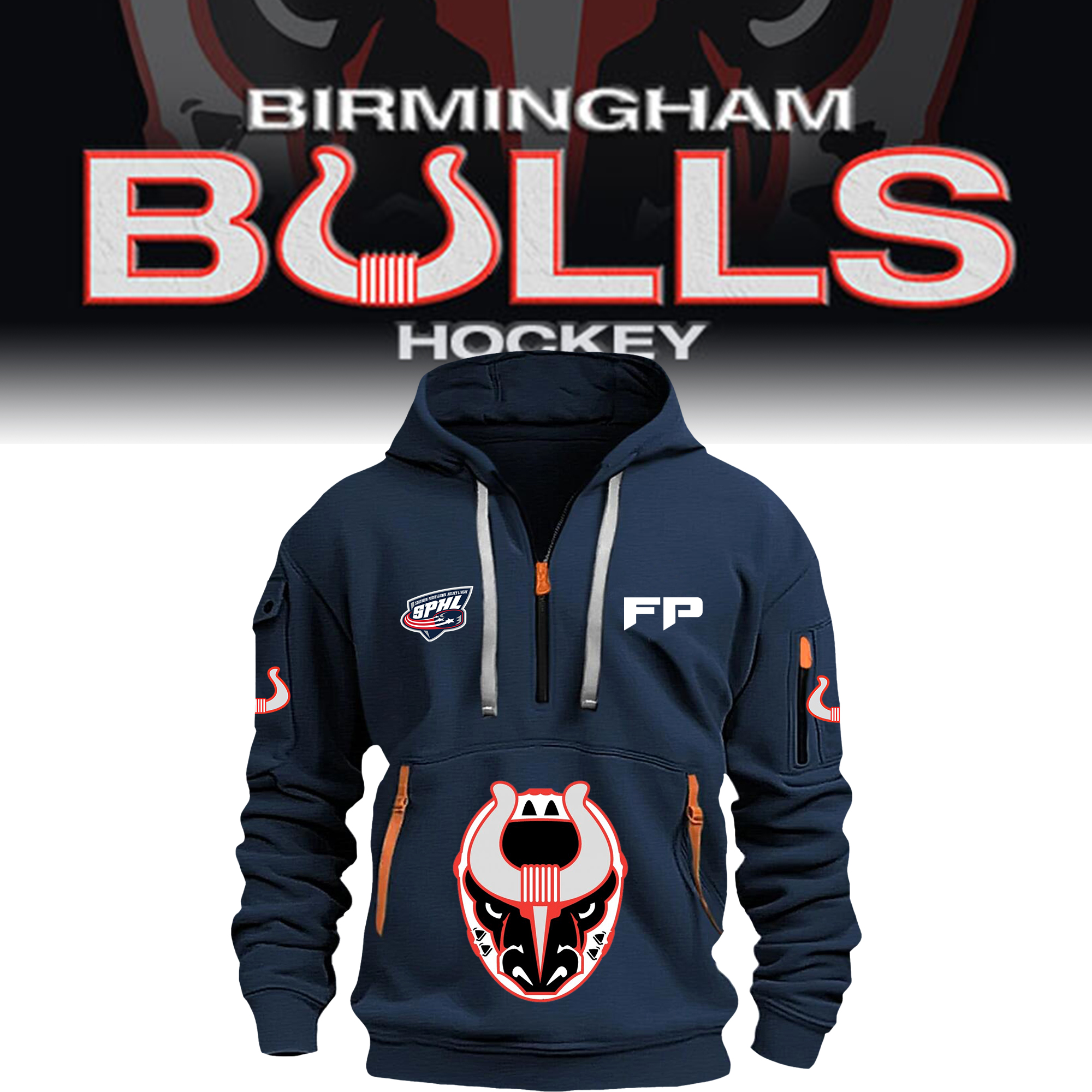 New Hoodie Birmingham Bulls 2024 - Famjoys New Hoodie Birmingham Bulls 2024 - Famjoys