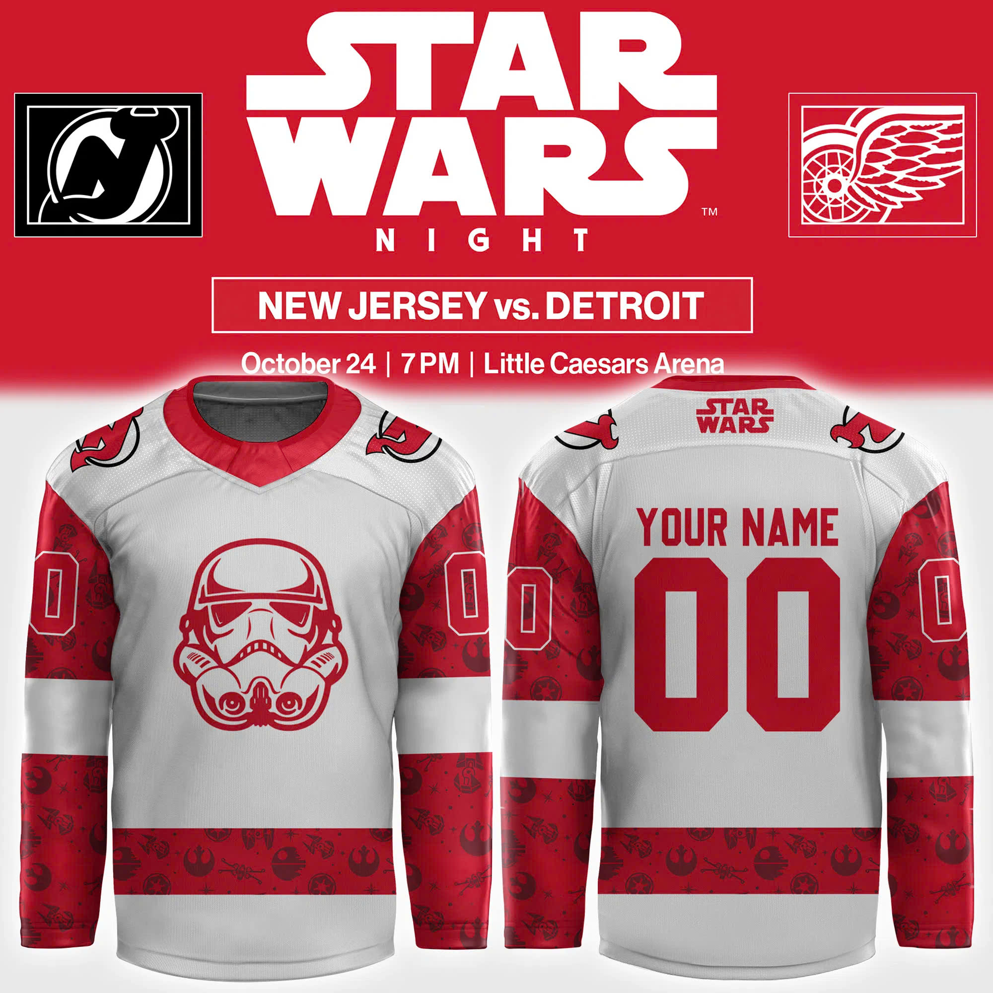 New Jersey Devils x Star Wars Night Custom jersey - Famjoys New Jersey Devils x Star Wars Night Custom jersey - Famjoys