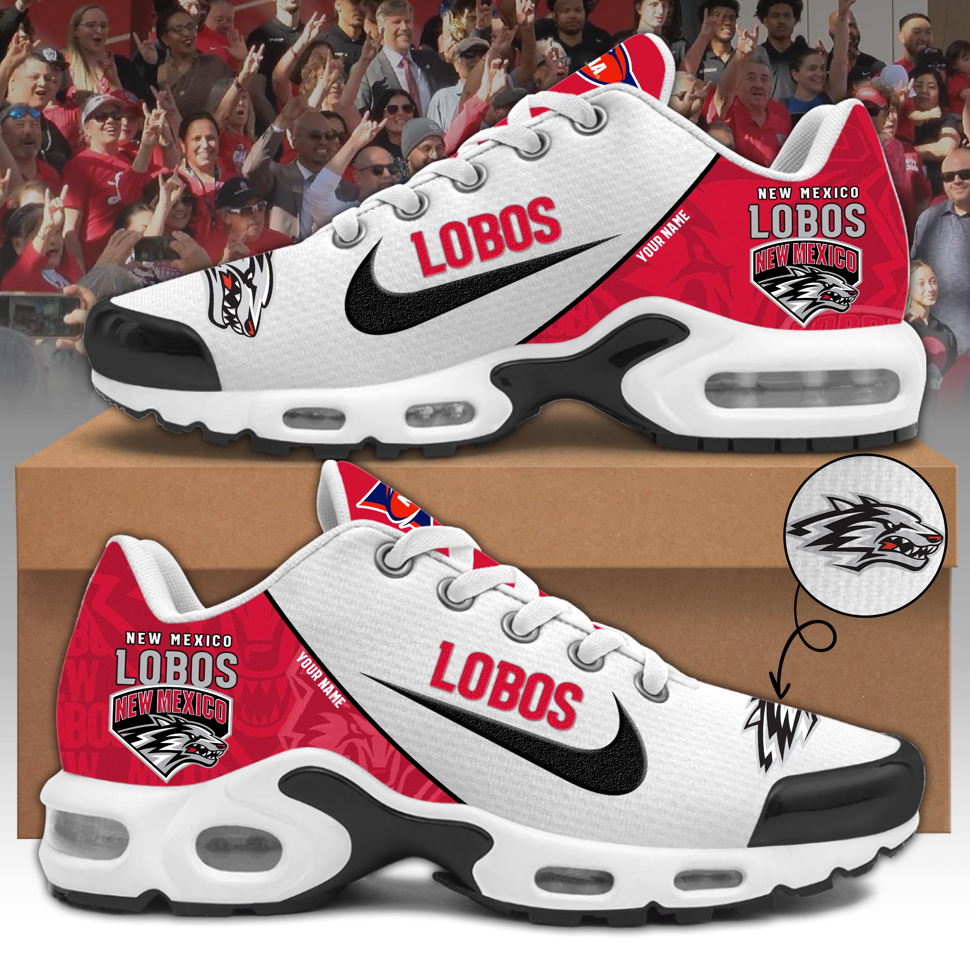 New Mexico Lobos Personalized Shoes - Famjoys New Mexico Lobos Personalized Shoes - Famjoys