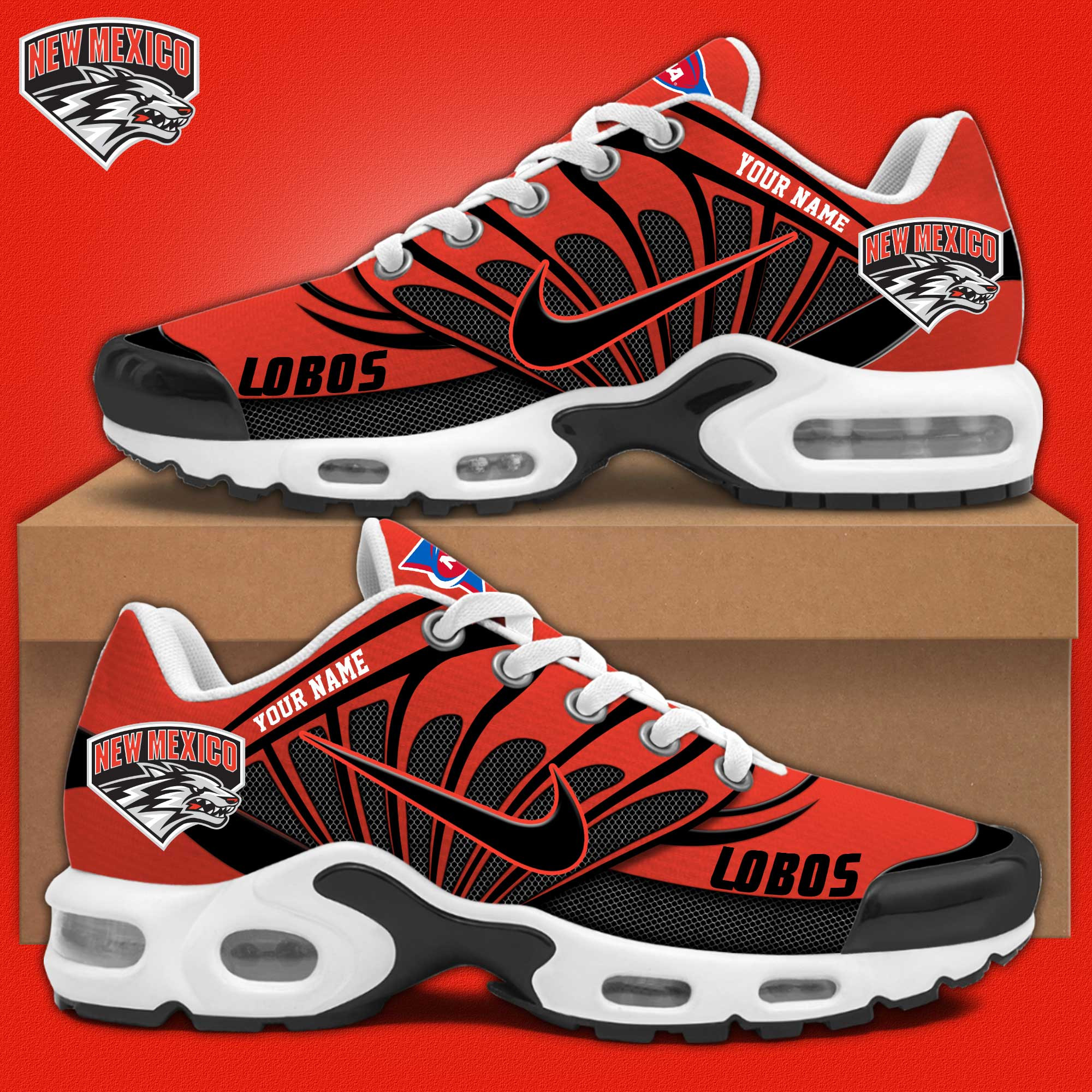 New Mexico Lobos Personalized Shoes S516508 - Famjoys New Mexico Lobos Personalized Shoes S516508 - Famjoys