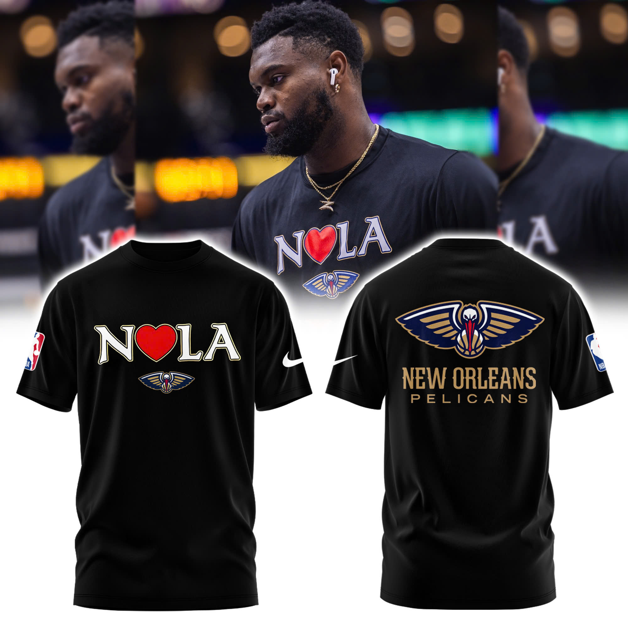 New Orleans Pelicans N LOVE LA Hoodie V2