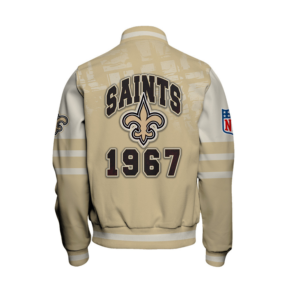 New Orleans Saints - A Class Above Unisex Varsity Jacket - Famjoys New Orleans Saints - A Class Above Unisex Varsity Jacket - Famjoys