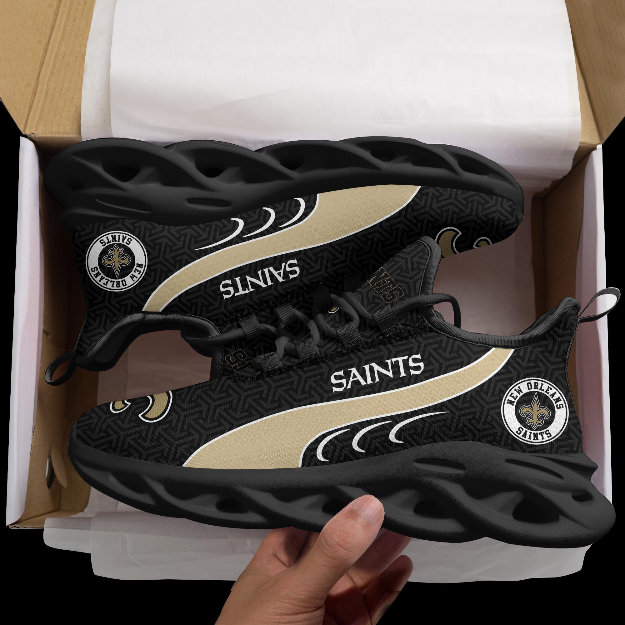 New Orleans Saints Clunky Shoes T-42107 - Famjoys New Orleans Saints Clunky Shoes T-42107 - Famjoys