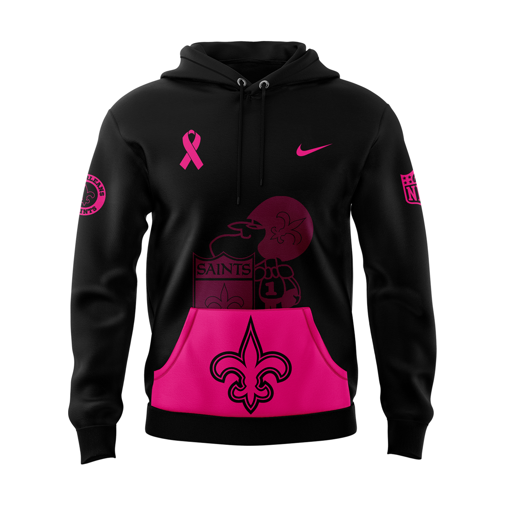New Orleans Saints Crucial Catch Club Pullover Hoodie - Famjoys New Orleans Saints Crucial Catch Club Pullover Hoodie - Famjoys