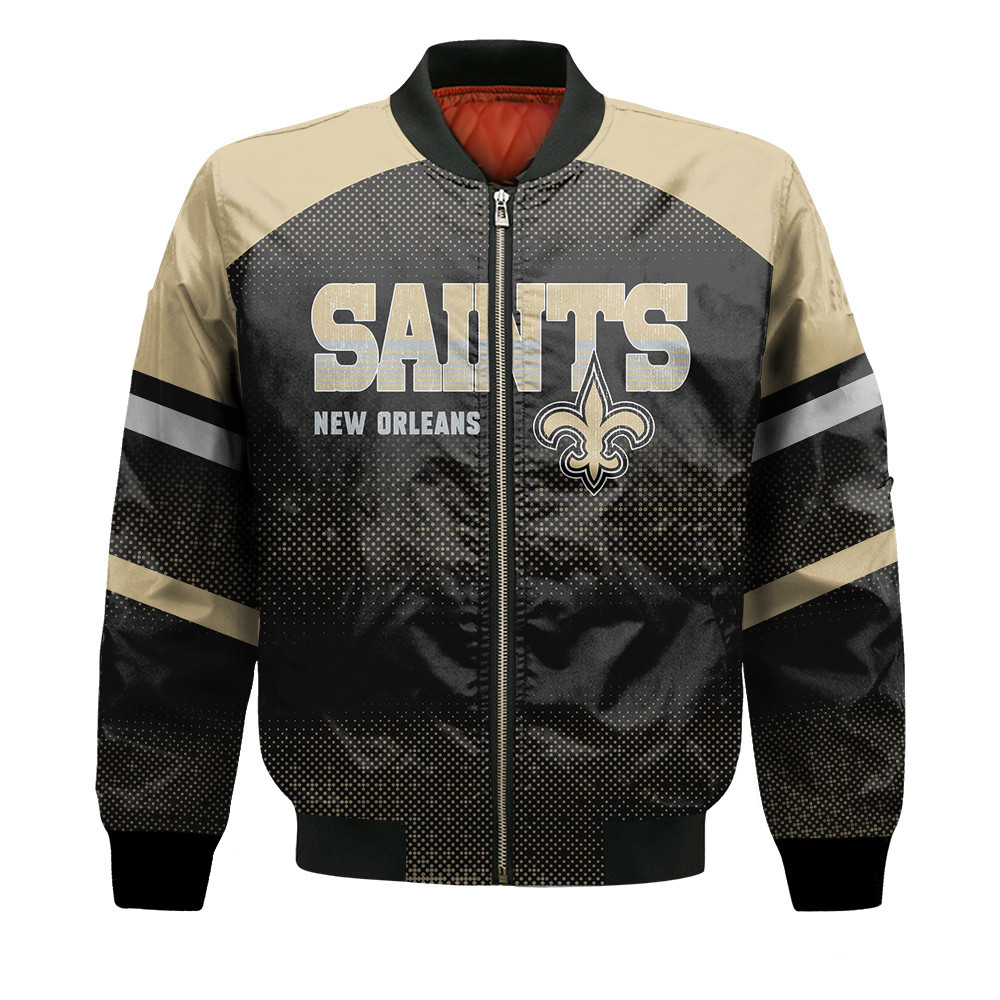 New Orleans Saints - Fearless Warrior Unisex Varsity Jacket - Famjoys New Orleans Saints - Fearless Warrior Unisex Varsity Jacket - Famjoys