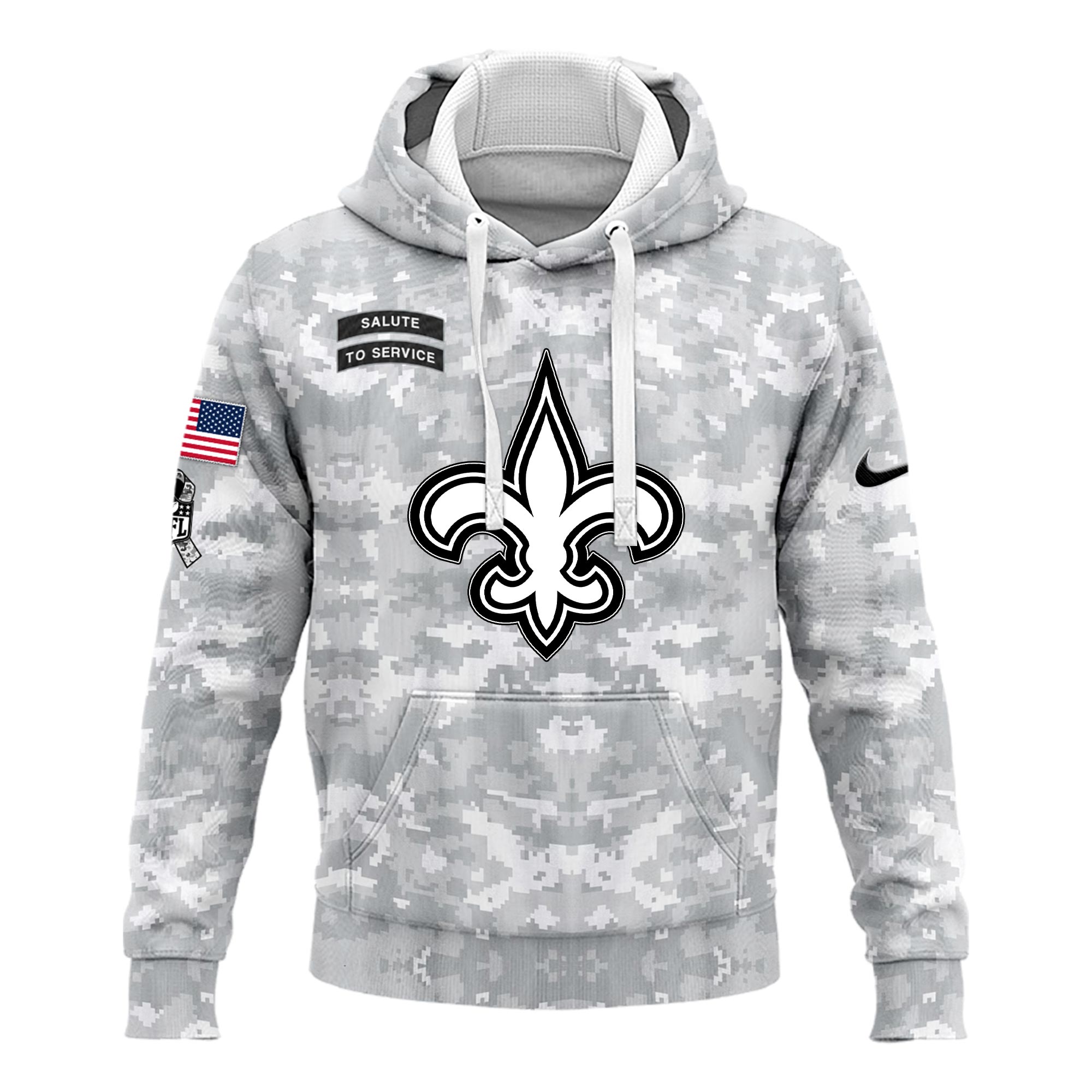 New Orleans Saints Hoodie Camo Salute to Service Club - Famjoys New Orleans Saints Hoodie Camo Salute to Service Club - Famjoys