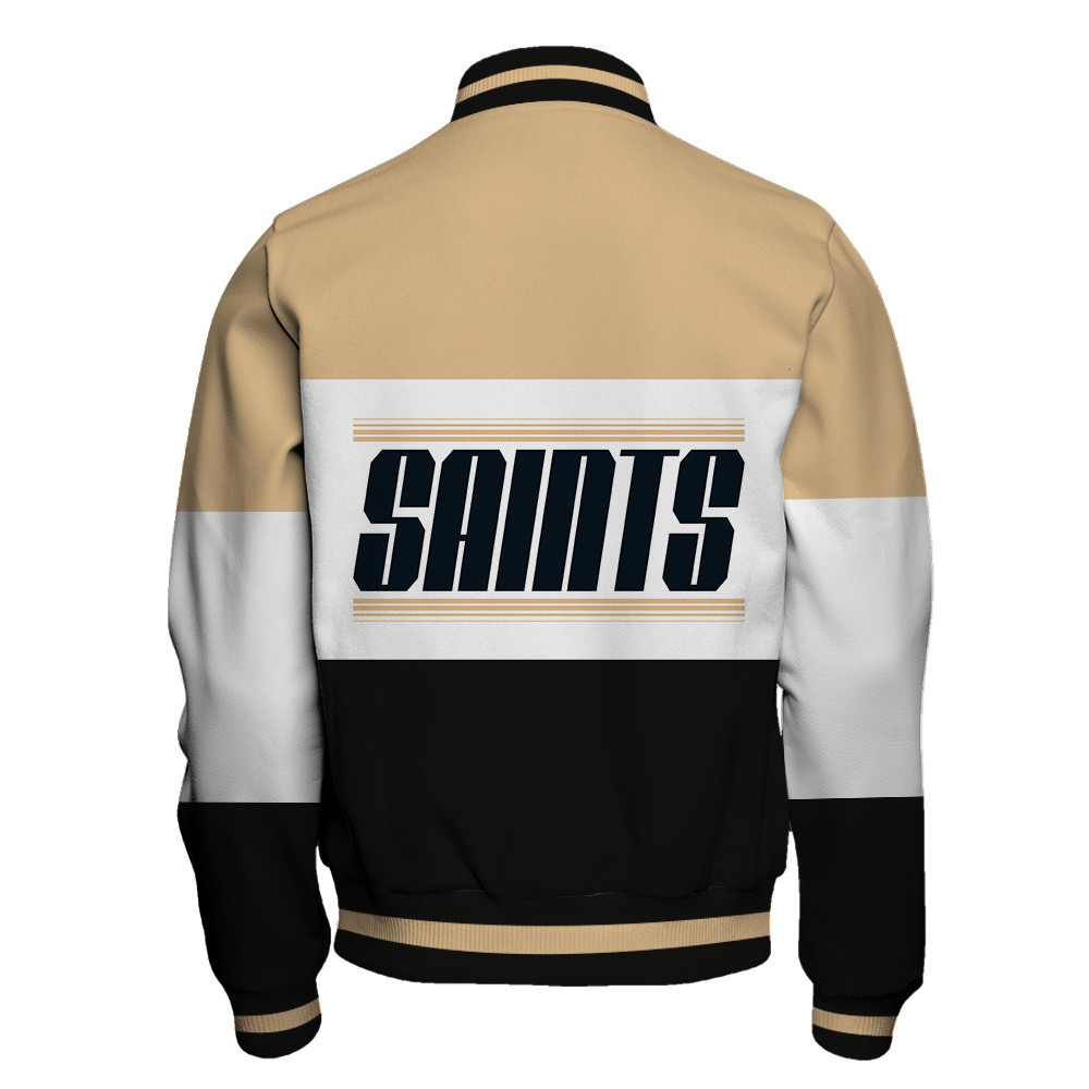 New Orleans Saints National Football League Unisex Varsity Jacket - Famjoys New Orleans Saints National Football League Unisex Varsity Jacket - Famjoys