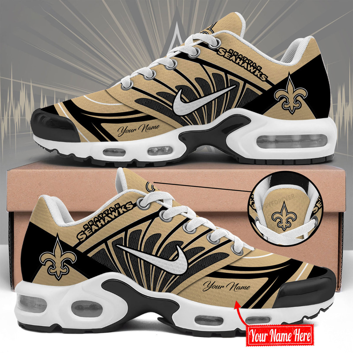 New Orleans Saints New Shoes - Famjoys New Orleans Saints New Shoes - Famjoys