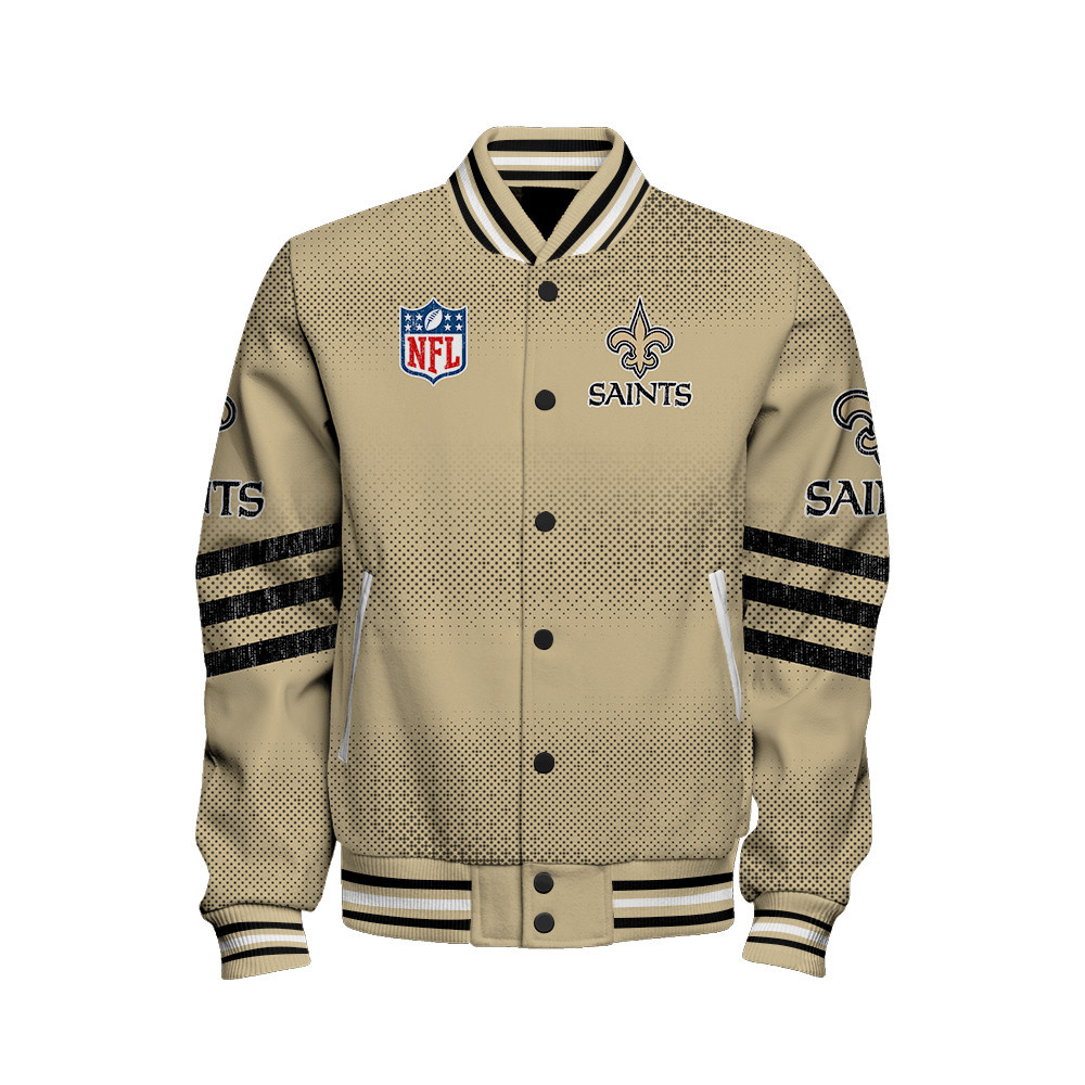 New Orleans Saints Proud Of Every Championship Win Unisex Varsity Jacket - Famjoys New Orleans Saints Proud Of Every Championship Win Unisex Varsity Jacket - Famjoys