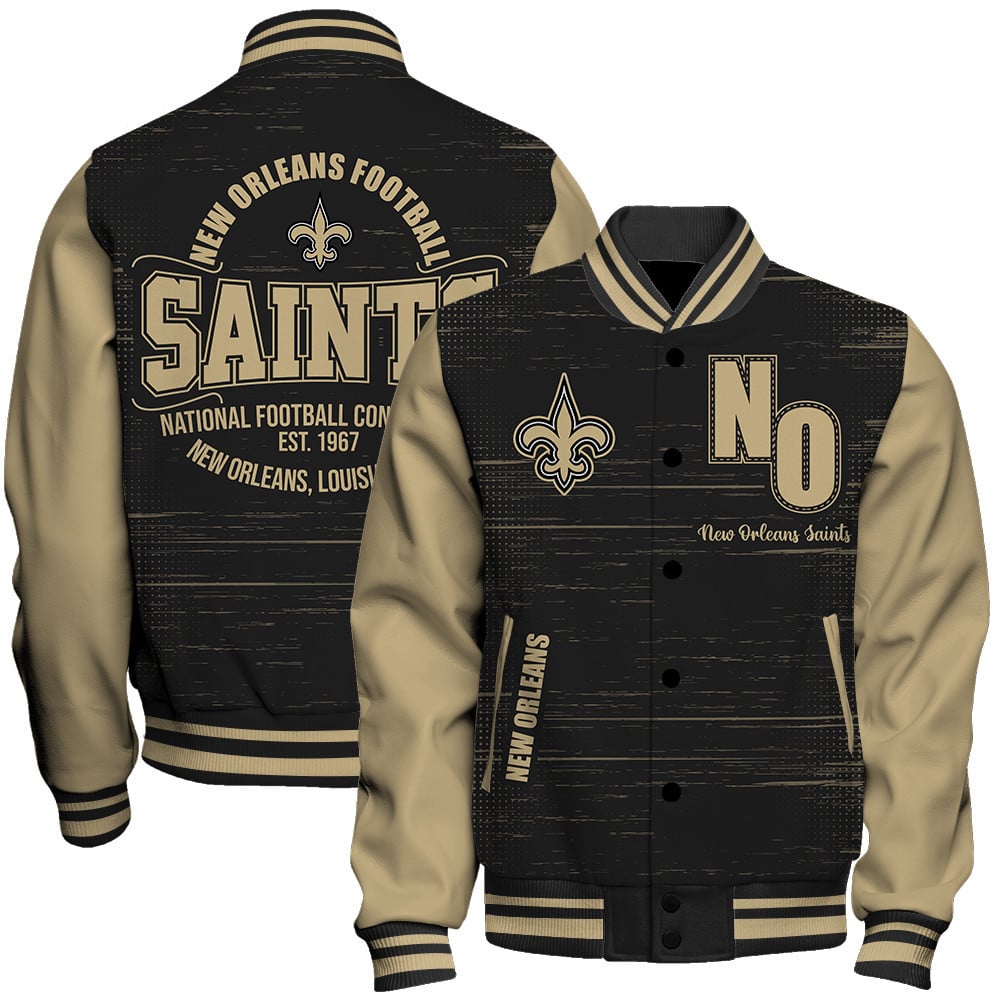 New Orleans Saints - Proud Of The Shirt Unisex Varsity Jacket - Famjoys New Orleans Saints - Proud Of The Shirt Unisex Varsity Jacket - Famjoys
