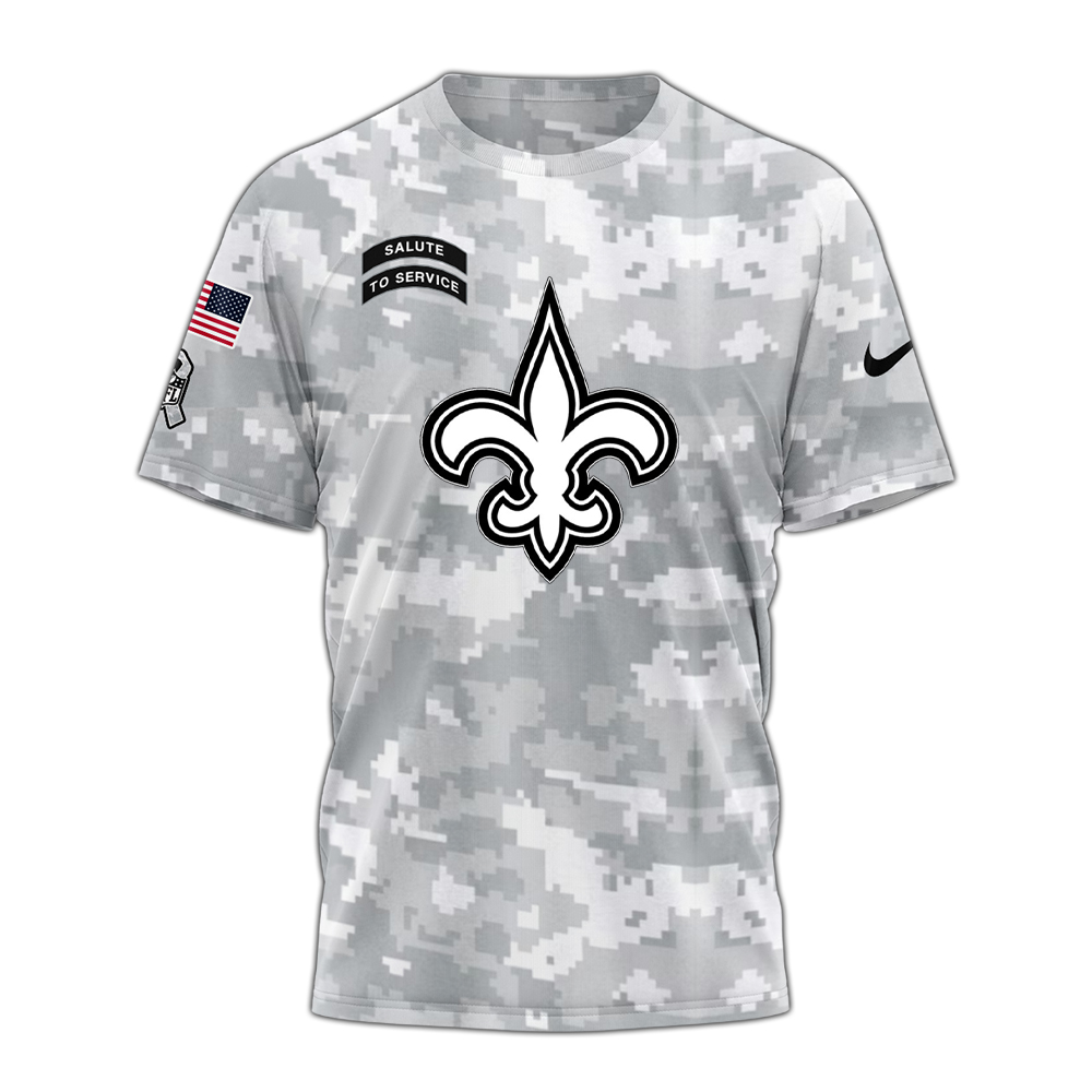 New Orleans Saints Tshirt Camo Salute to Service Club - Famjoys New Orleans Saints Tshirt Camo Salute to Service Club - Famjoys