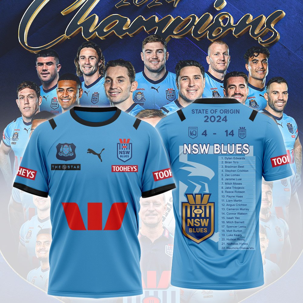 New South Wales Blues Champions Shirt - Famjoys New South Wales Blues Champions Shirt - Famjoys