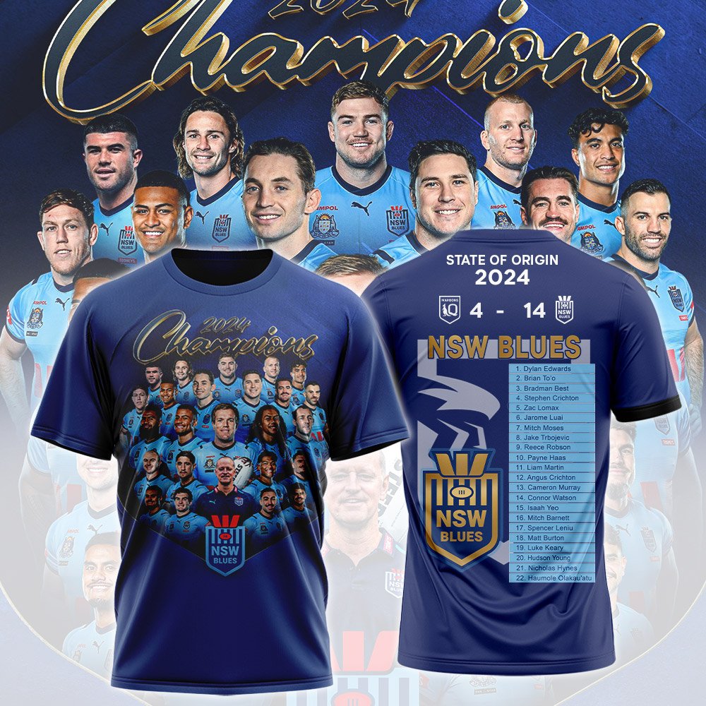 New South Wales Blues Champions Shirt - Famjoys New South Wales Blues Champions Shirt - Famjoys