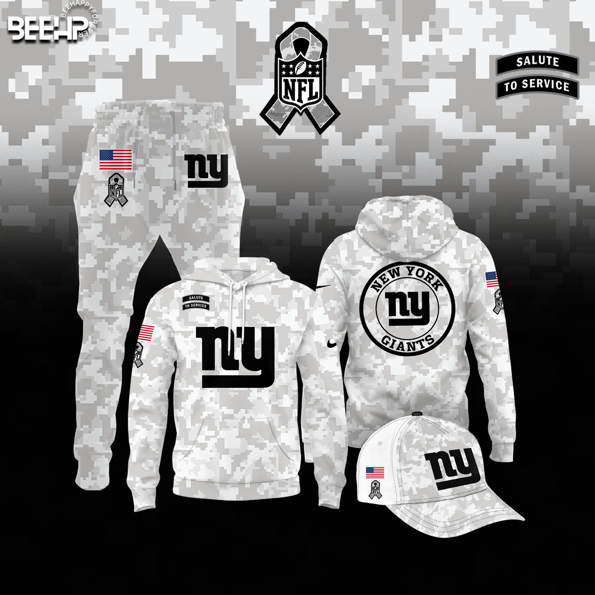 New York Giants Camo Salute to Service Combo - Famjoys New York Giants Camo Salute to Service Combo - Famjoys