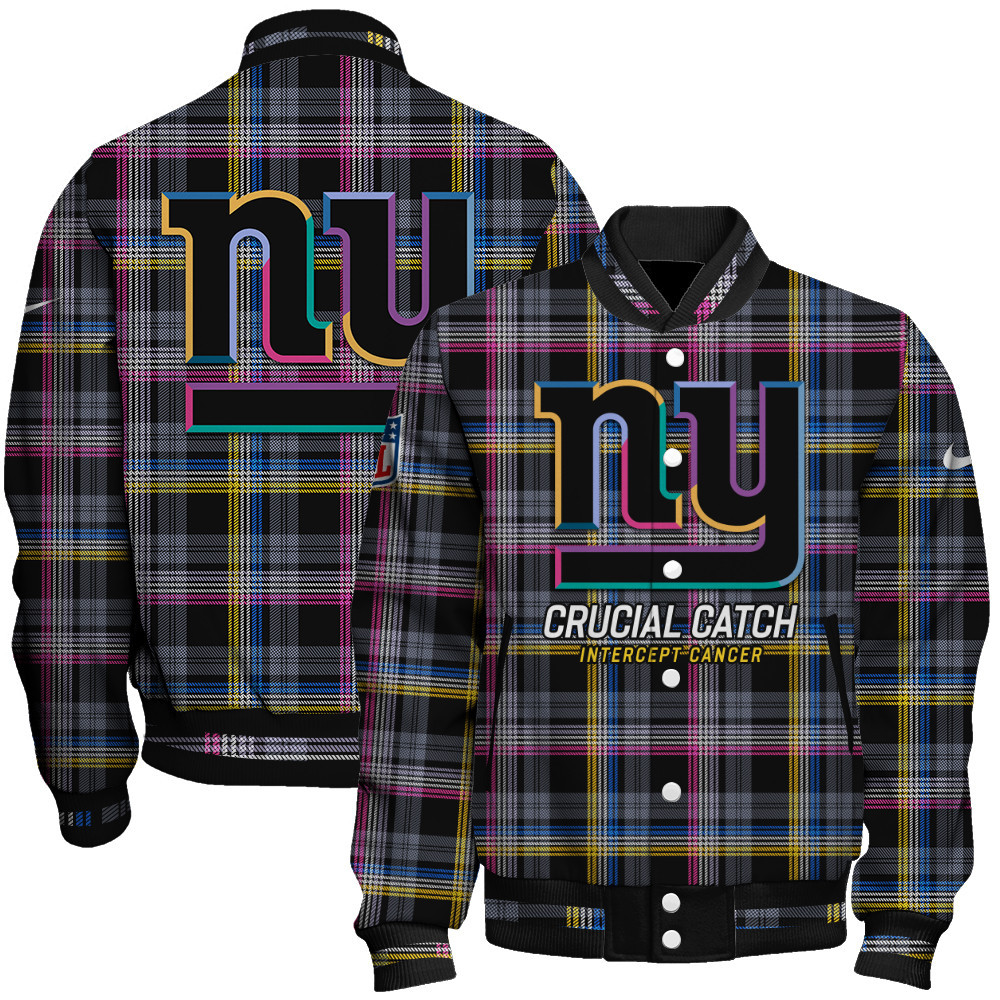 New York Giants National Football League Crucial Catch Unisex Varsity Jacket - Famjoys New York Giants National Football League Crucial Catch Unisex Varsity Jacket - Famjoys