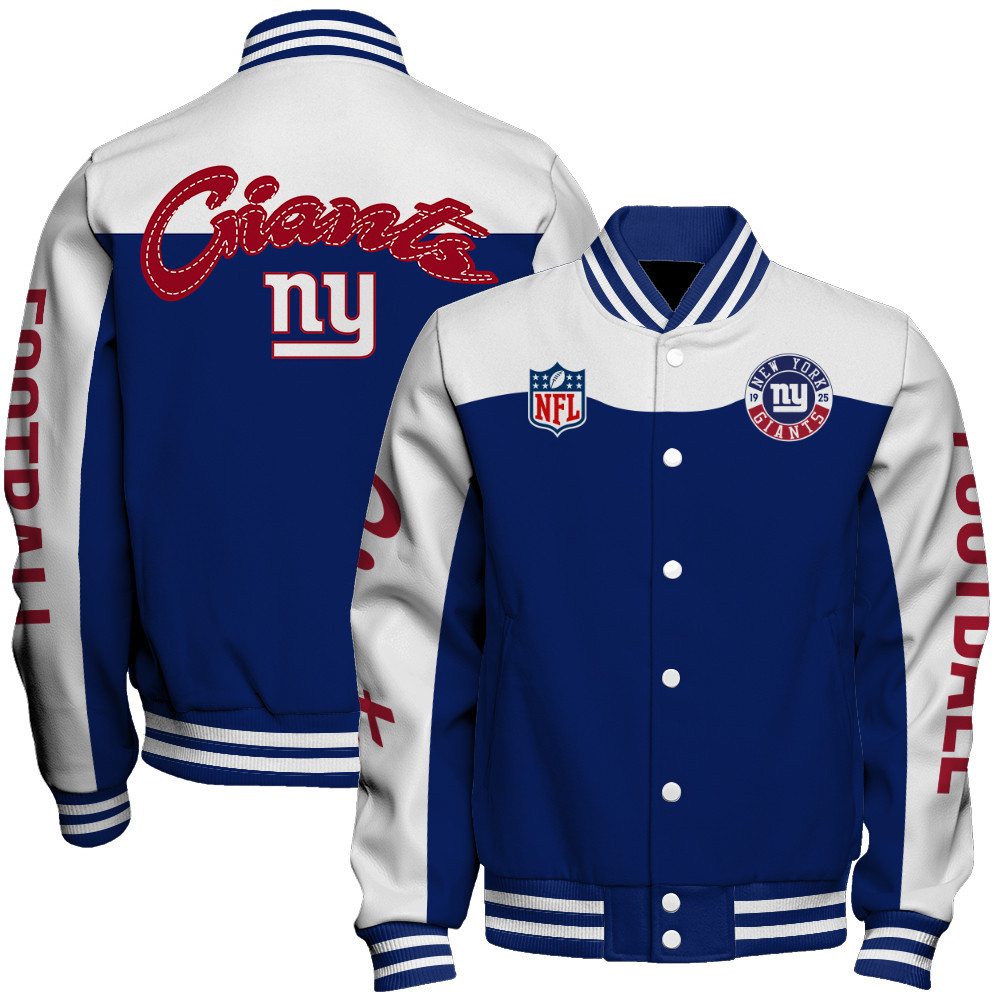 New York Giants National Football League Face Any Weather Unisex Varsity Jacket - Famjoys New York Giants National Football League Face Any Weather Unisex Varsity Jacket - Famjoys