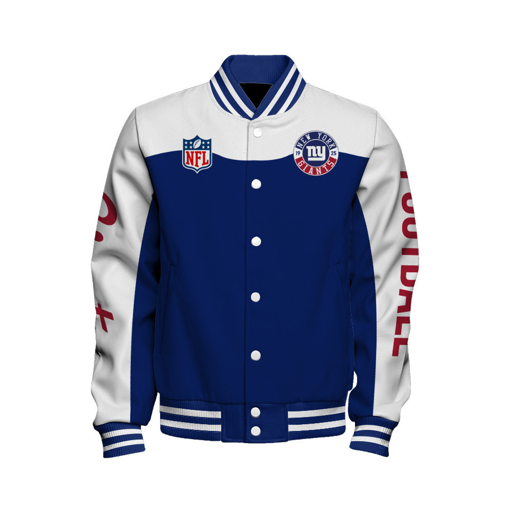 New York Giants National Football League Face Any Weather Unisex Varsity Jacket - Famjoys New York Giants National Football League Face Any Weather Unisex Varsity Jacket - Famjoys