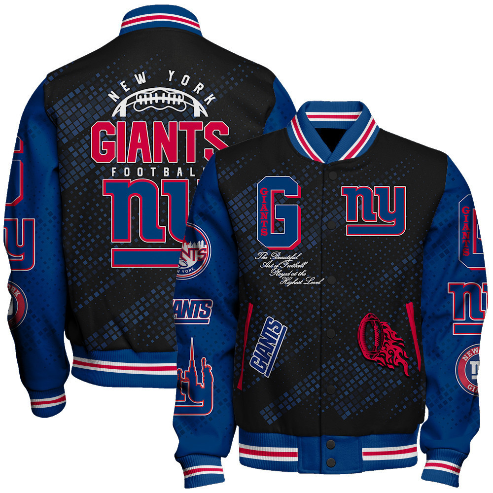 New York Giants National Football League Pattern Varsity Jacket V13 - Famjoys New York Giants National Football League Pattern Varsity Jacket V13 - Famjoys