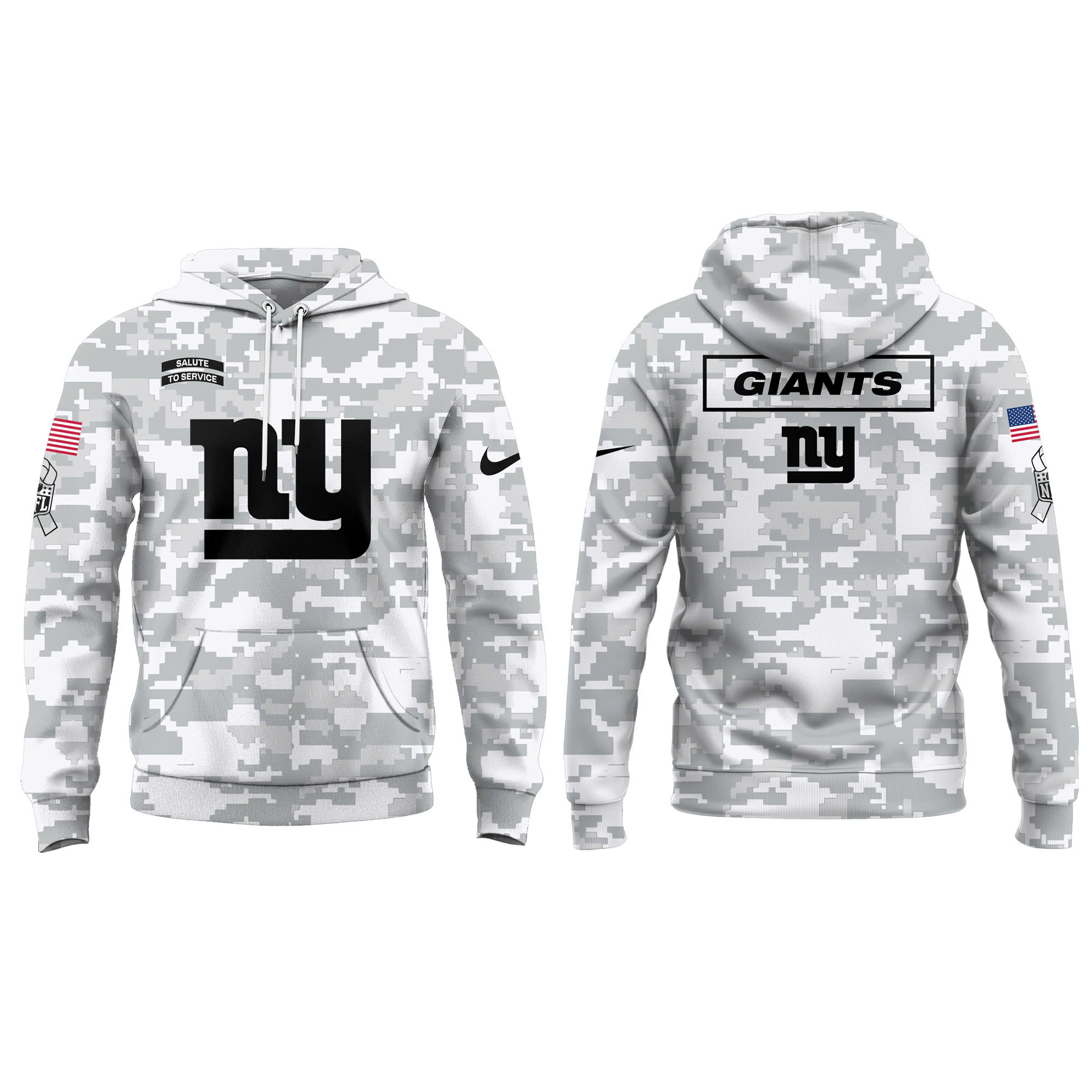New York Giants Salute to Service Club Fleece Pullover Hoodie / Arctic Camo - Famjoys New York Giants Salute to Service Club Fleece Pullover Hoodie / Arctic Camo - Famjoys