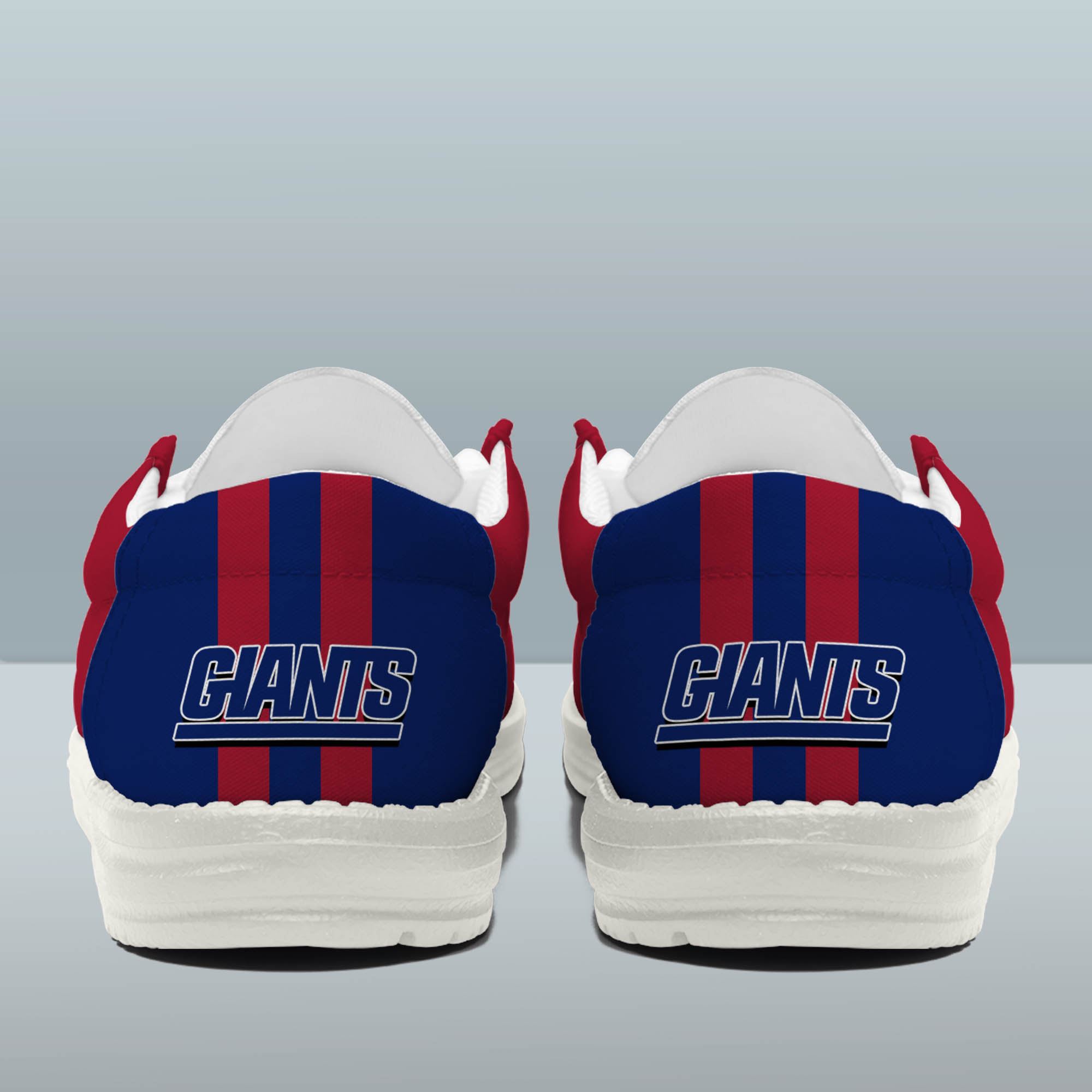 New York Giants Team White Canvas Loafer Shoes Personalized Your Name - Famjoys New York Giants Team White Canvas Loafer Shoes Personalized Your Name - Famjoys