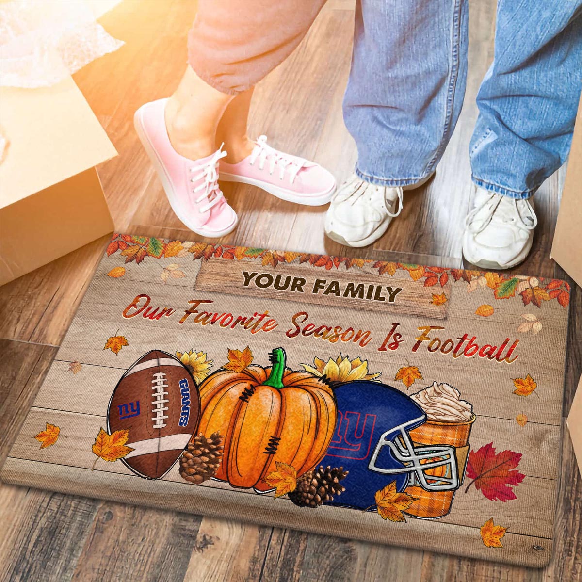 New York GiantsOur Favorite Season is Football Doormat - Famjoys New York GiantsOur Favorite Season is Football Doormat - Famjoys