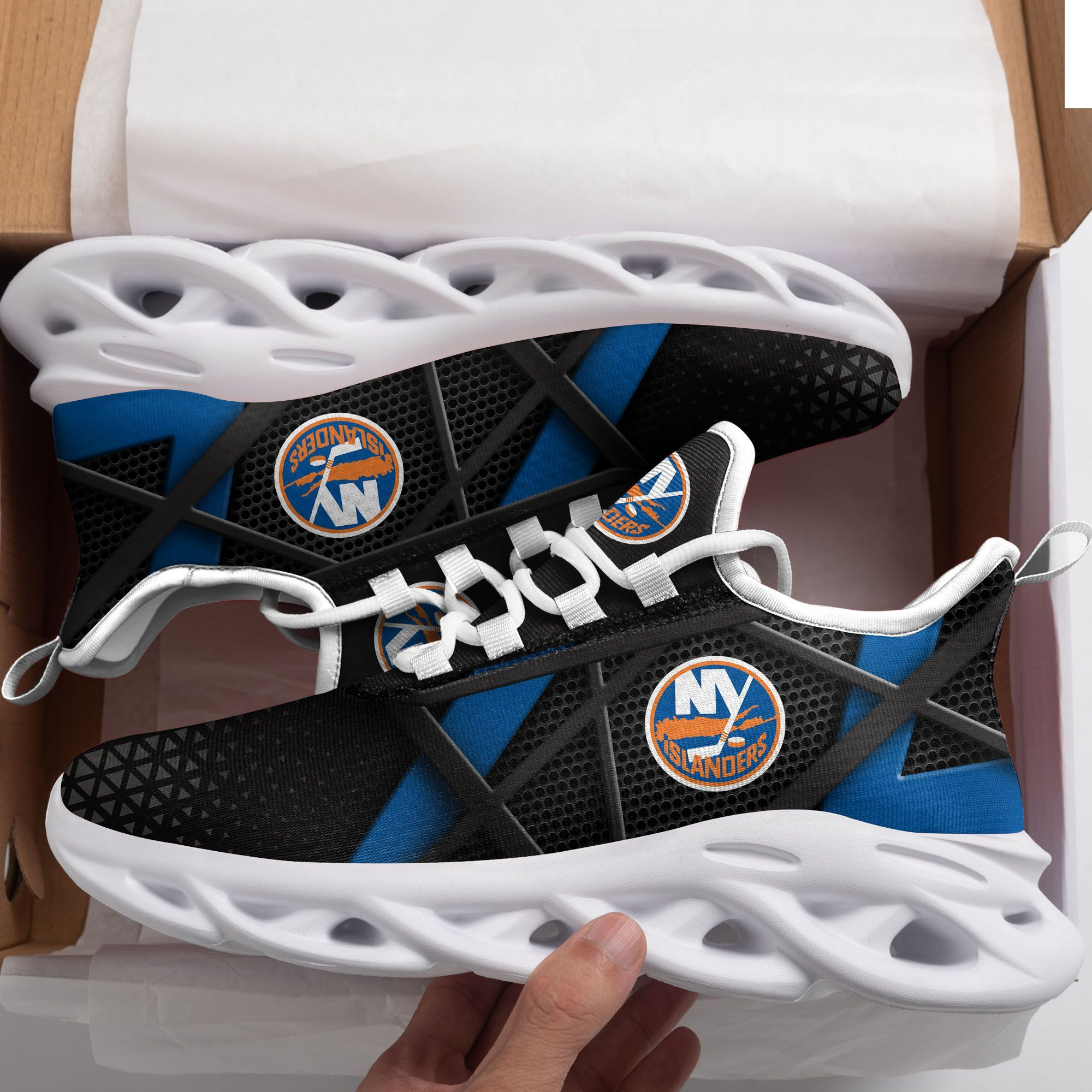 New York Islanders Max Soul Sneakers Shoes - Famjoys New York Islanders Max Soul Sneakers Shoes - Famjoys