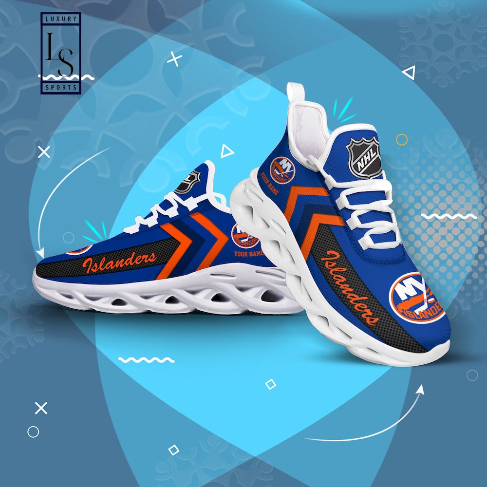 New York Islanders NHL Personalized Max Soul Shoes - Famjoys New York Islanders NHL Personalized Max Soul Shoes - Famjoys