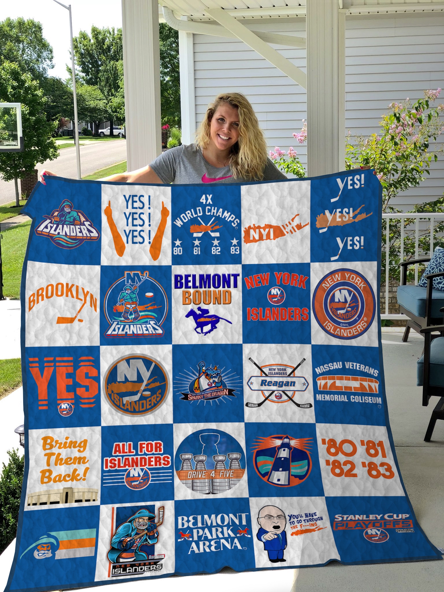 New York Islanders Quilt Blanket Ver 25 - Famjoys New York Islanders Quilt Blanket Ver 25 - Famjoys