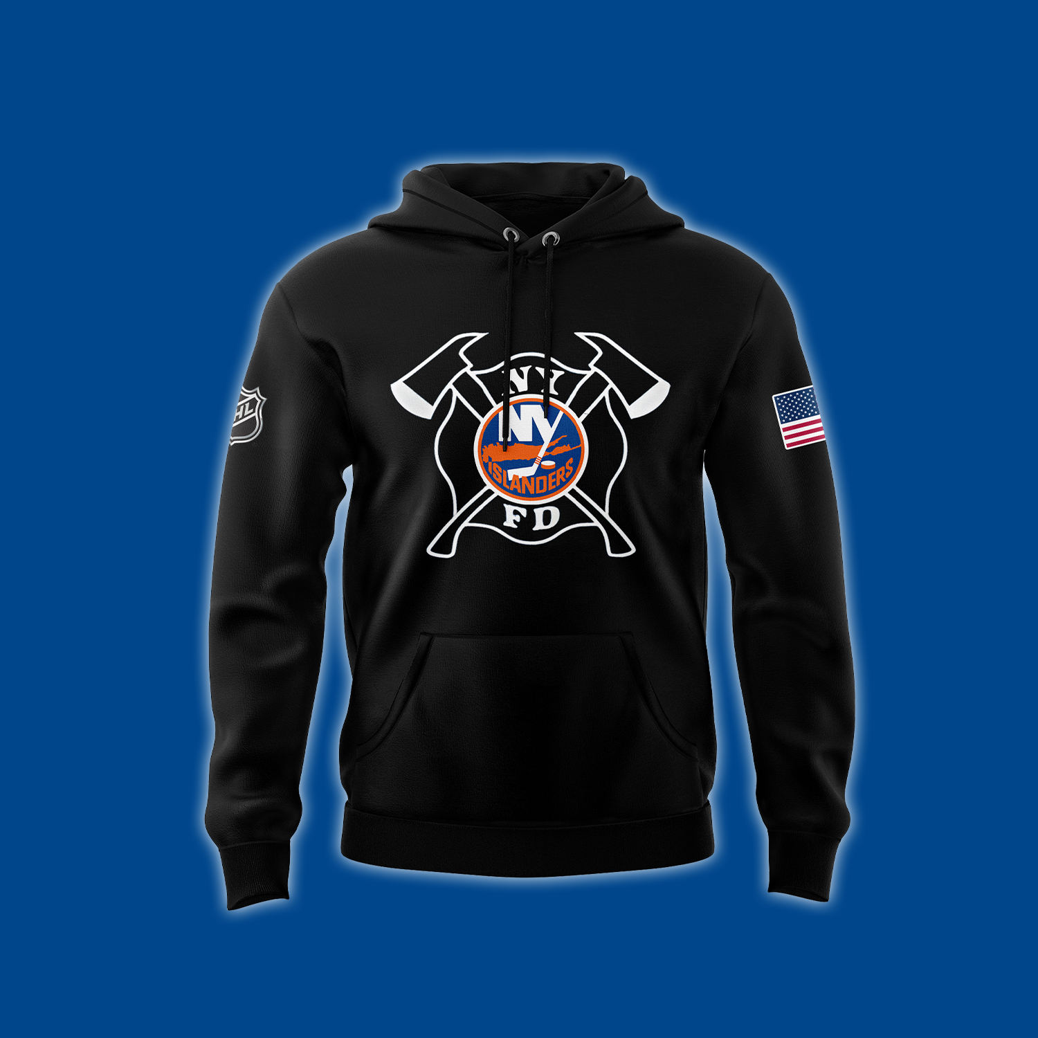 New York Islanders x Firefighter Appreciation Night Premium Pullover Hoodie - Famjoys New York Islanders x Firefighter Appreciation Night Premium Pullover Hoodie - Famjoys