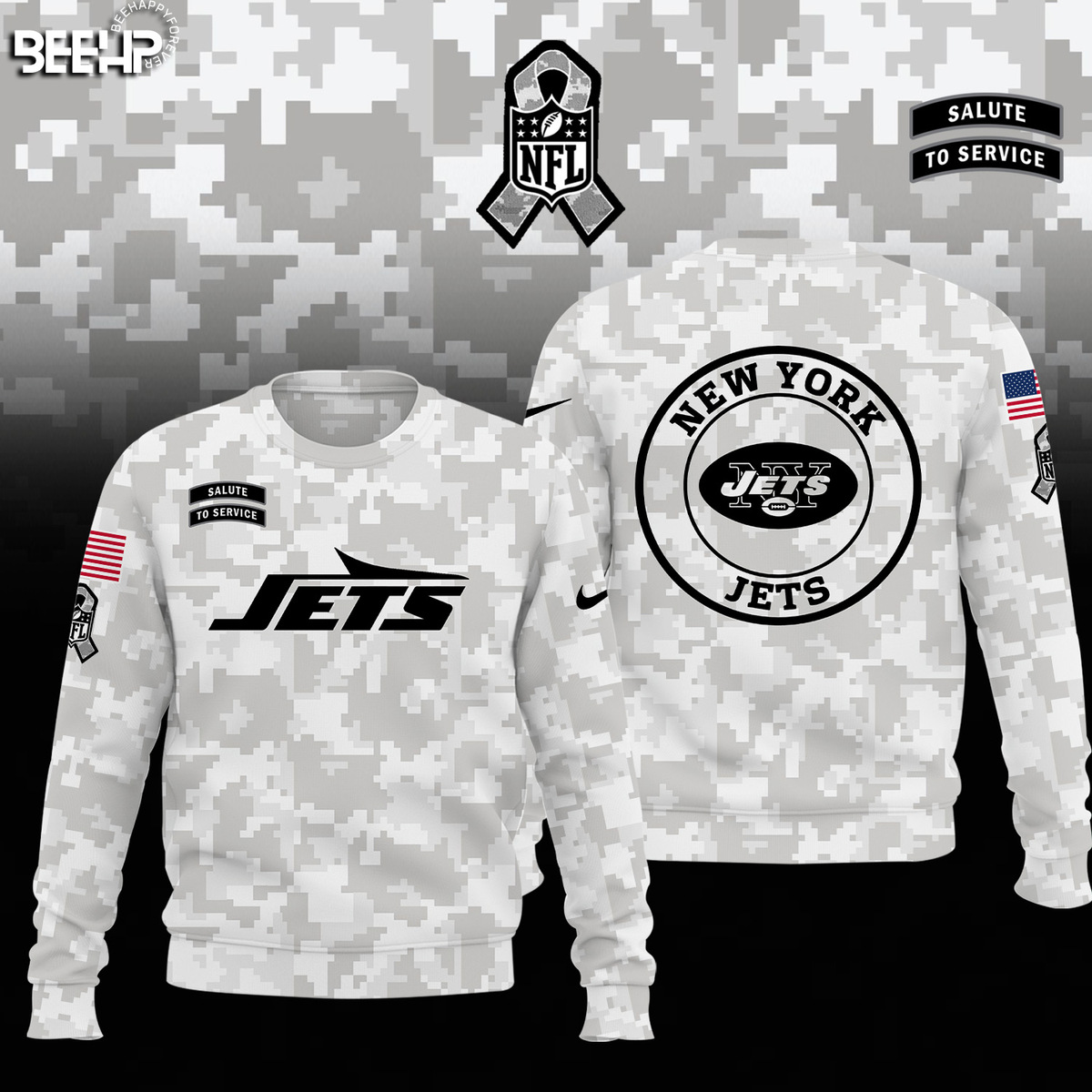 New York Jets Camo Salute to Service Combo - Famjoys New York Jets Camo Salute to Service Combo - Famjoys