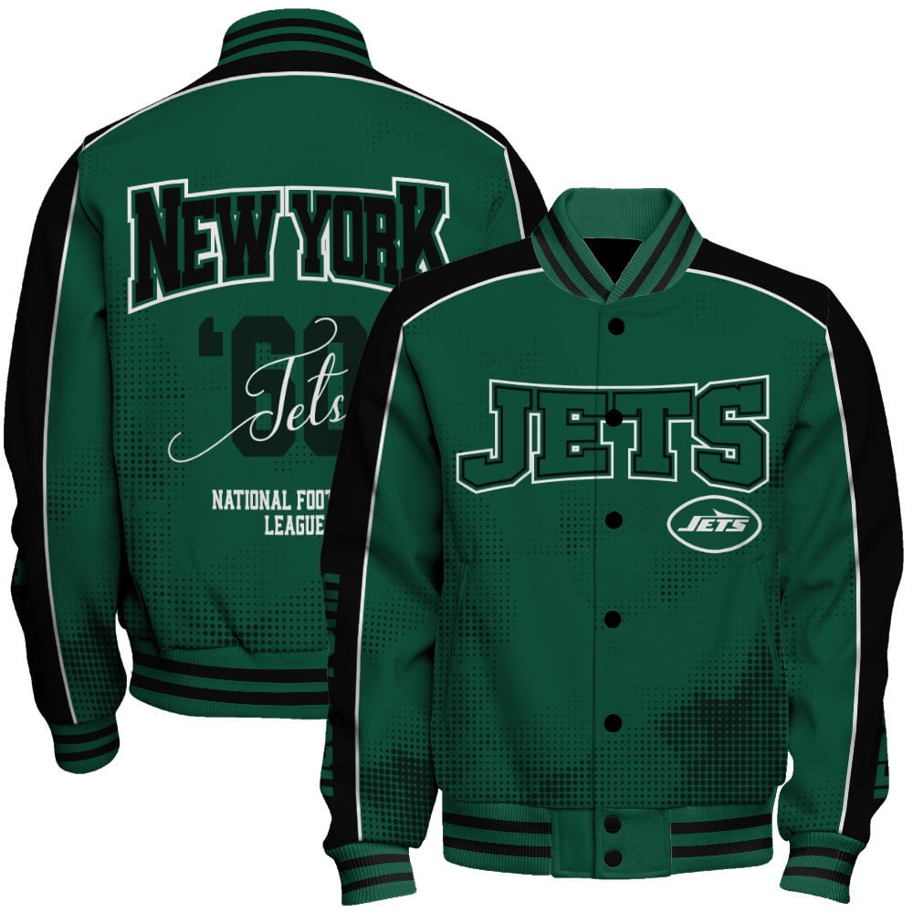 New York Jets - Heart Beats In Unison Unisex Varsity Jacket - Famjoys New York Jets - Heart Beats In Unison Unisex Varsity Jacket - Famjoys