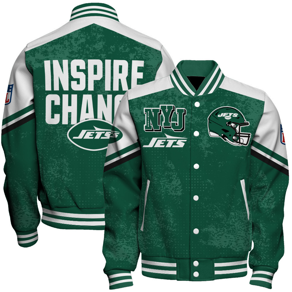 New York Jets - Immortal Style Unisex Varsity Jacket - Famjoys New York Jets - Immortal Style Unisex Varsity Jacket - Famjoys