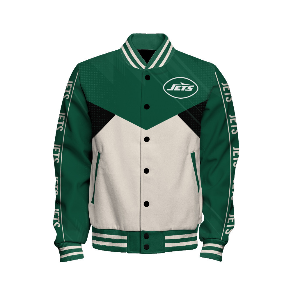 New York Jets - Personality, Outstanding Unisex Varsity Jacket - Famjoys New York Jets - Personality, Outstanding Unisex Varsity Jacket - Famjoys