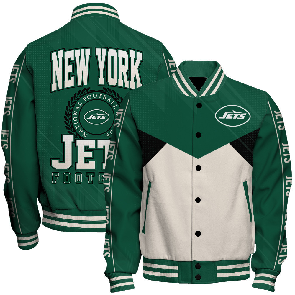 New York Jets - Personality, Outstanding Unisex Varsity Jacket - Famjoys New York Jets - Personality, Outstanding Unisex Varsity Jacket - Famjoys