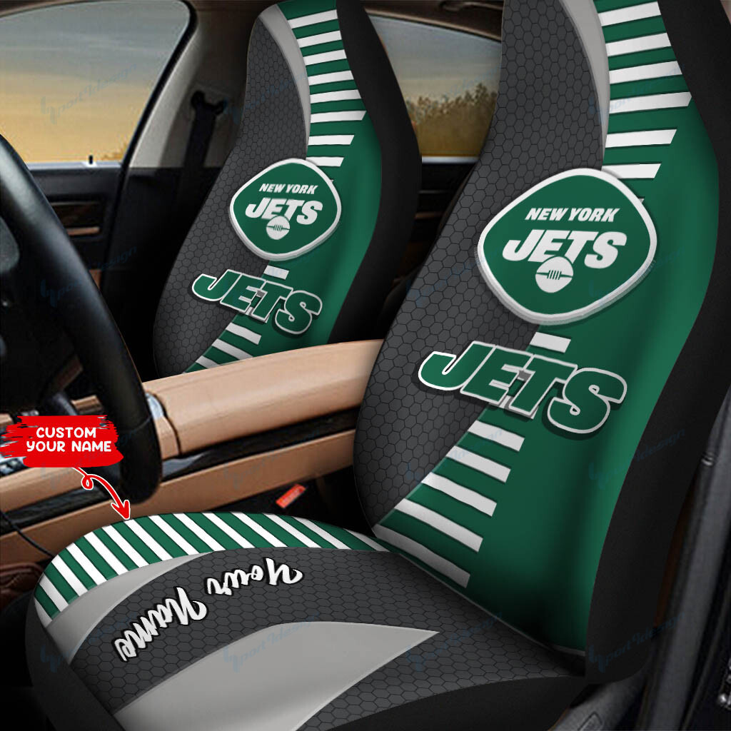 New York Jets Personalized Car Seat Covers BG276 - Famjoys New York Jets Personalized Car Seat Covers BG276 - Famjoys