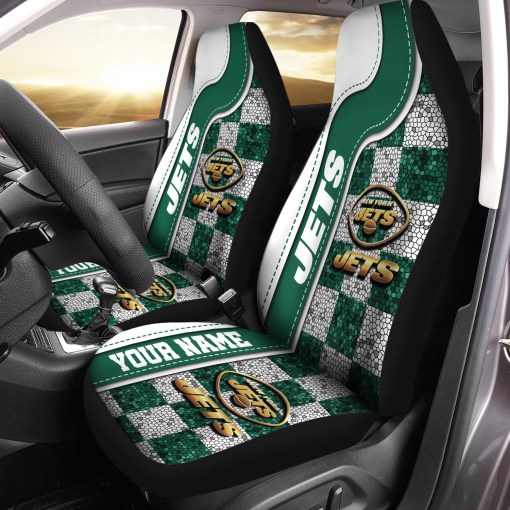 New York Jets Personalized Car Seat Covers BGCSC658 - Famjoys New York Jets Personalized Car Seat Covers BGCSC658 - Famjoys