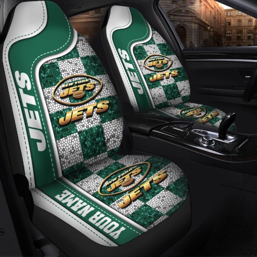 New York Jets Personalized Car Seat Covers BGCSC658 - Famjoys New York Jets Personalized Car Seat Covers BGCSC658 - Famjoys