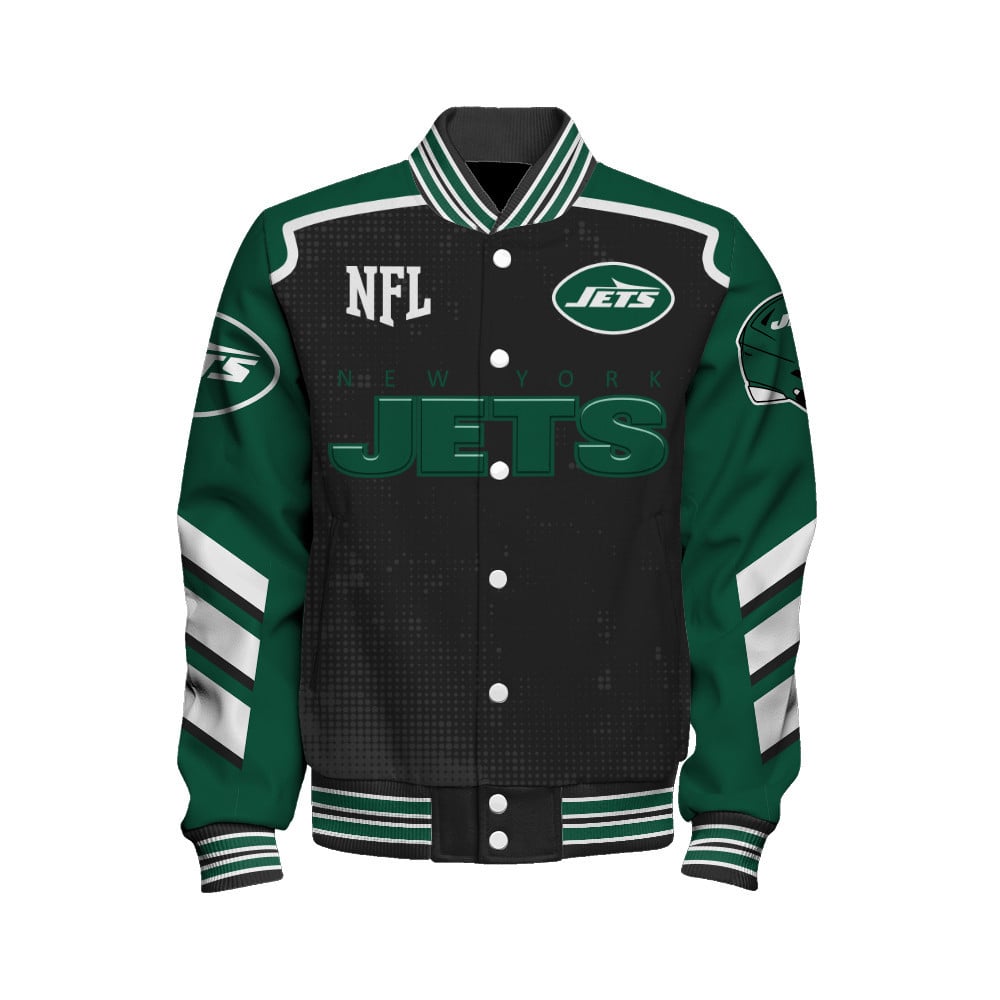 New York Jets - Relentless Determination Unisex Varsity Jacket - Famjoys New York Jets - Relentless Determination Unisex Varsity Jacket - Famjoys