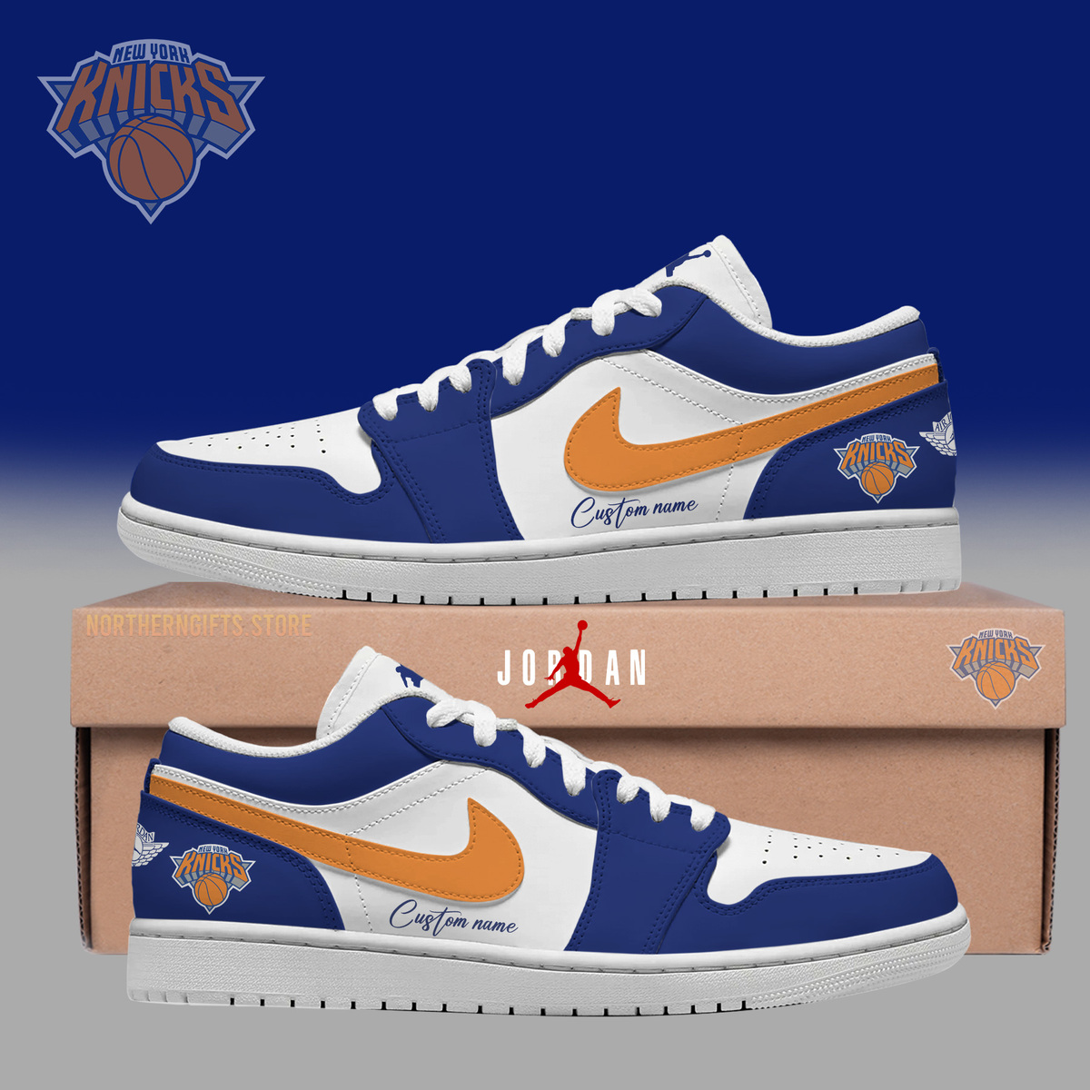 New York Knicks Custom Name For Fans Shoes-SP17042412ID10DS10 - Famjoys New York Knicks Custom Name For Fans Shoes-SP17042412ID10DS10 - Famjoys