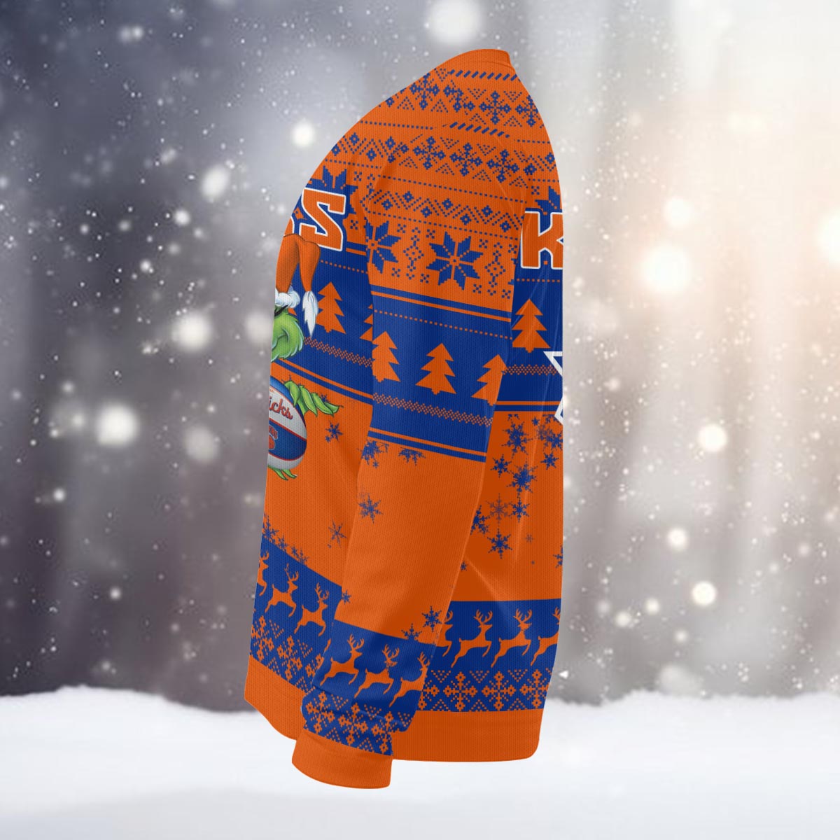 New York Knicks Grinch Christmas Ugly Sweater - Famjoys New York Knicks Grinch Christmas Ugly Sweater - Famjoys