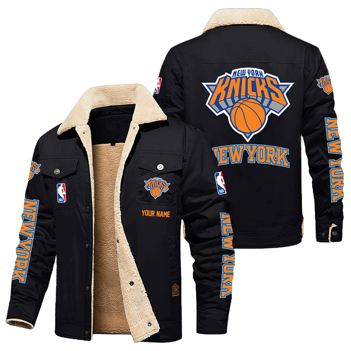 New York Knicks H111 Fleece Jacket SP12042403ID10DS10 - Famjoys New York Knicks H111 Fleece Jacket SP12042403ID10DS10 - Famjoys