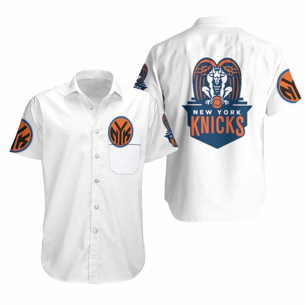 New York Knicks Hawaiian Shirt - Famjoys New York Knicks Hawaiian Shirt - Famjoys