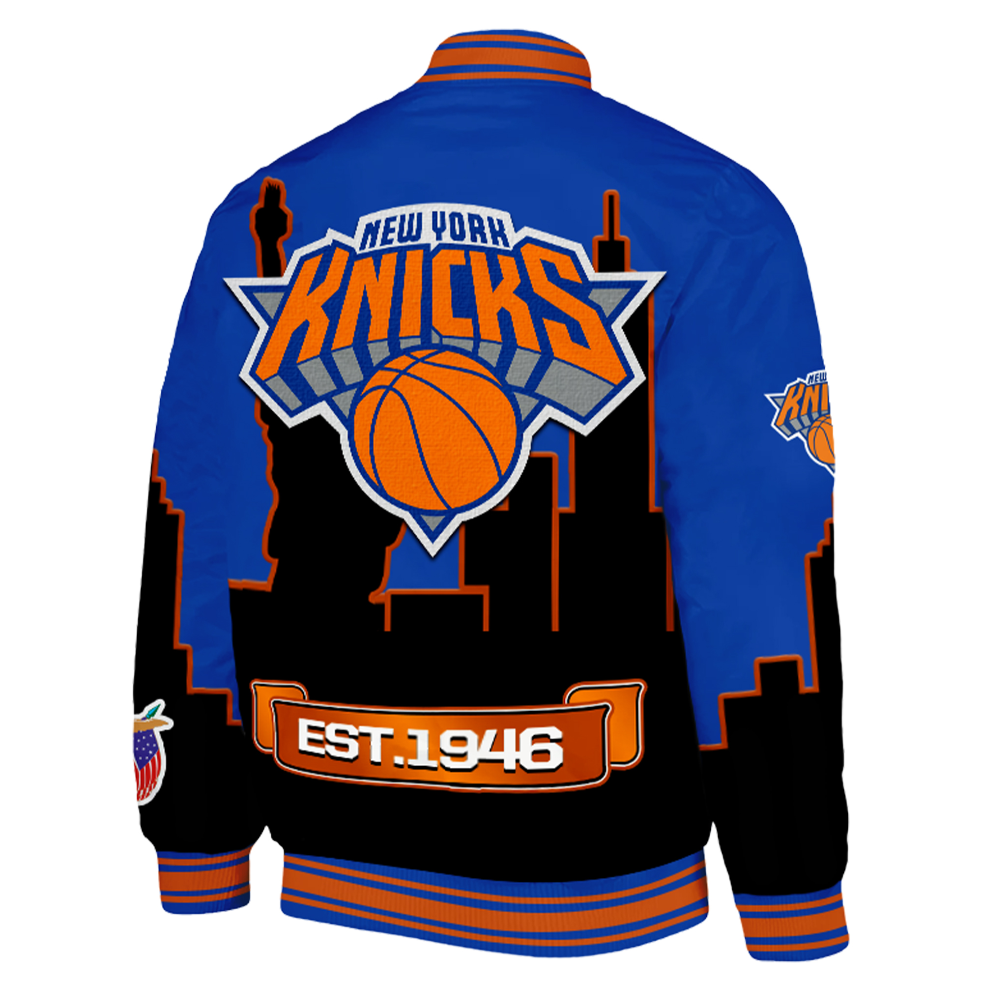 New York Knicks Premium Bomber Jacket - Famjoys New York Knicks Premium Bomber Jacket - Famjoys