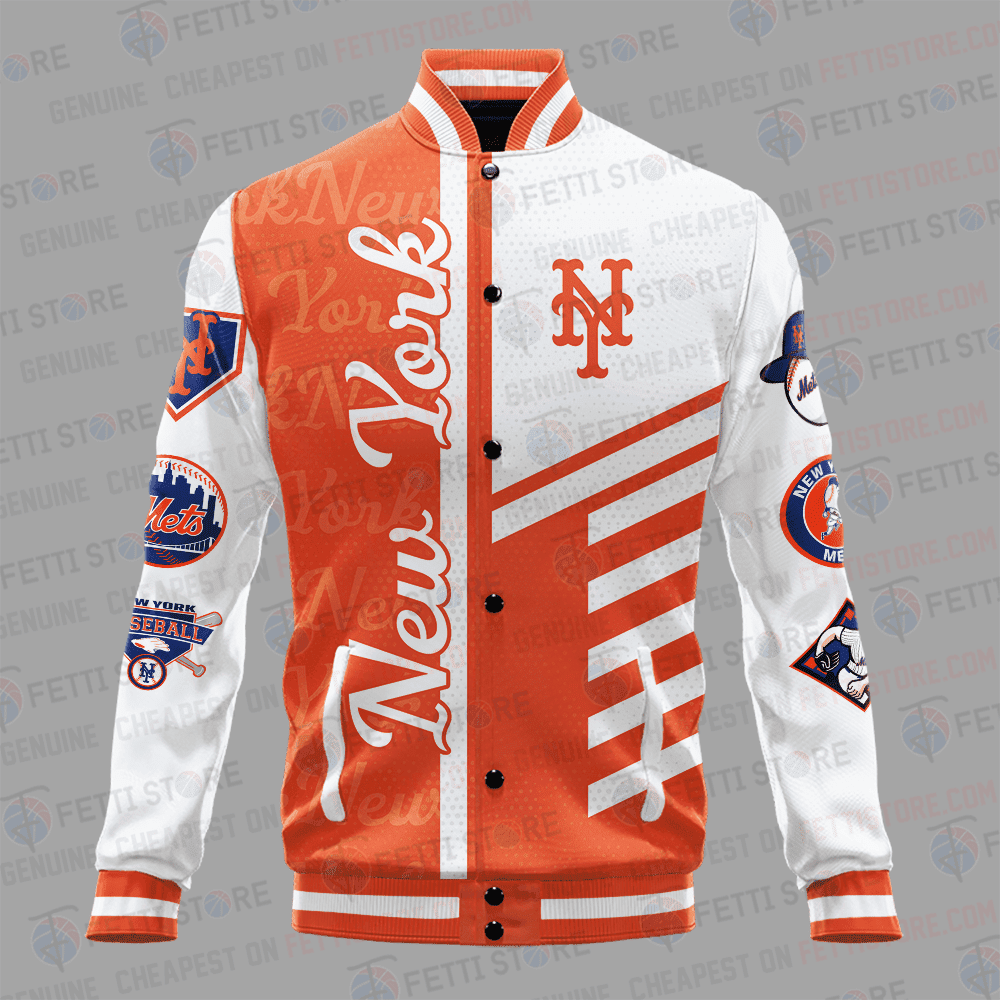 New York Mets American League Baseball Varsity Jacket SH1 V1 - Famjoys New York Mets American League Baseball Varsity Jacket SH1 V1 - Famjoys