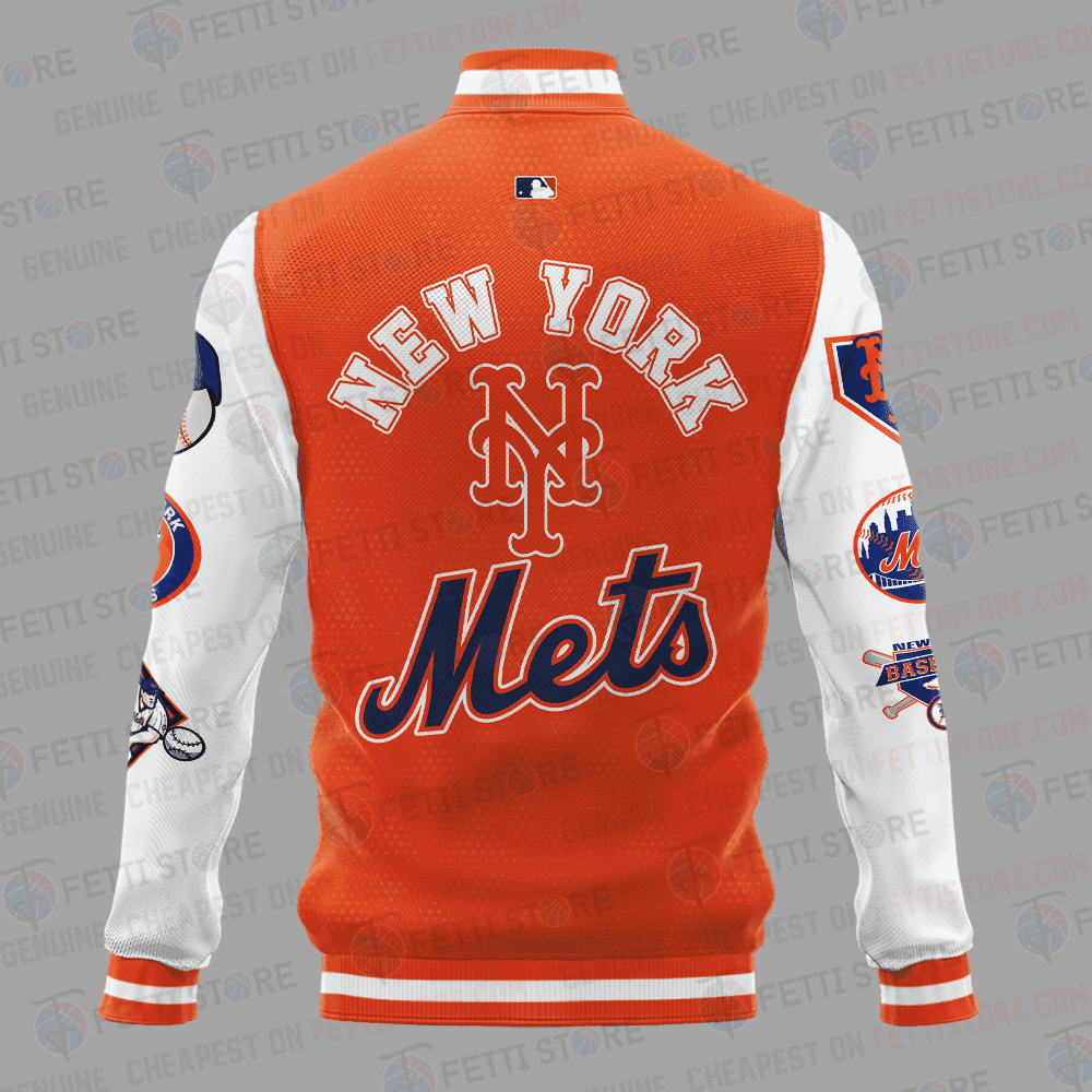 New York Mets American League Baseball Varsity Jacket SH1 V1 - Famjoys New York Mets American League Baseball Varsity Jacket SH1 V1 - Famjoys