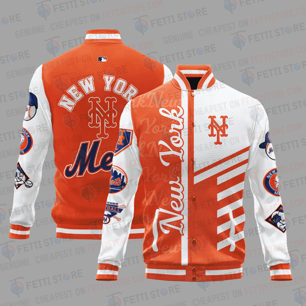 New York Mets American League Baseball Varsity Jacket SH1 V1 - Famjoys New York Mets American League Baseball Varsity Jacket SH1 V1 - Famjoys