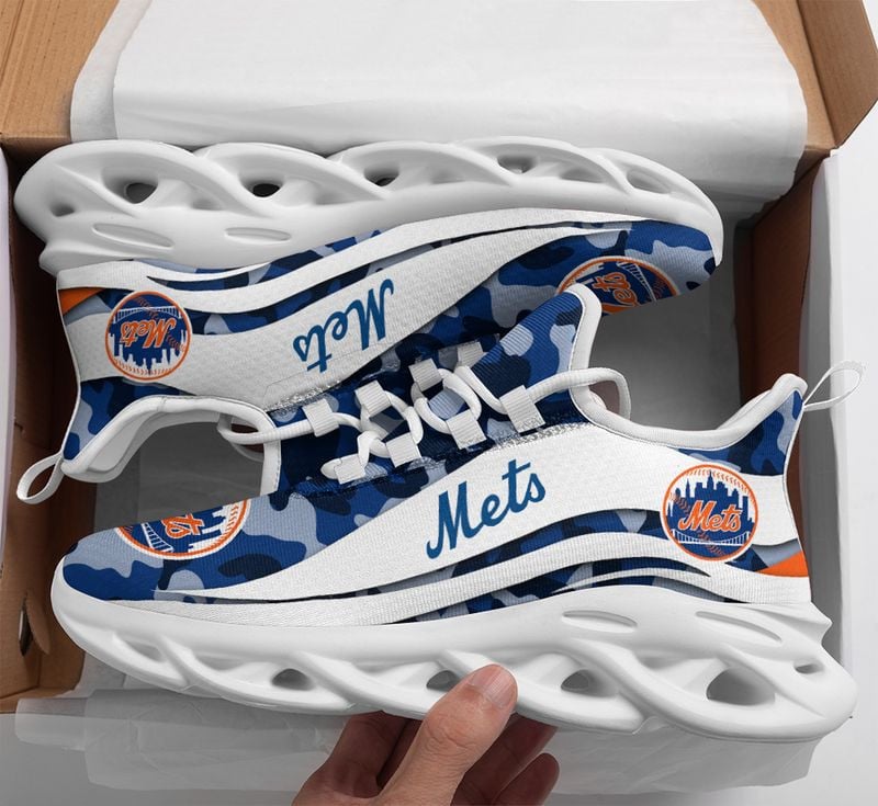 New York Mets Camo Pattern Max Soul Shoes NEW019750 - Famjoys New York Mets Camo Pattern Max Soul Shoes NEW019750 - Famjoys